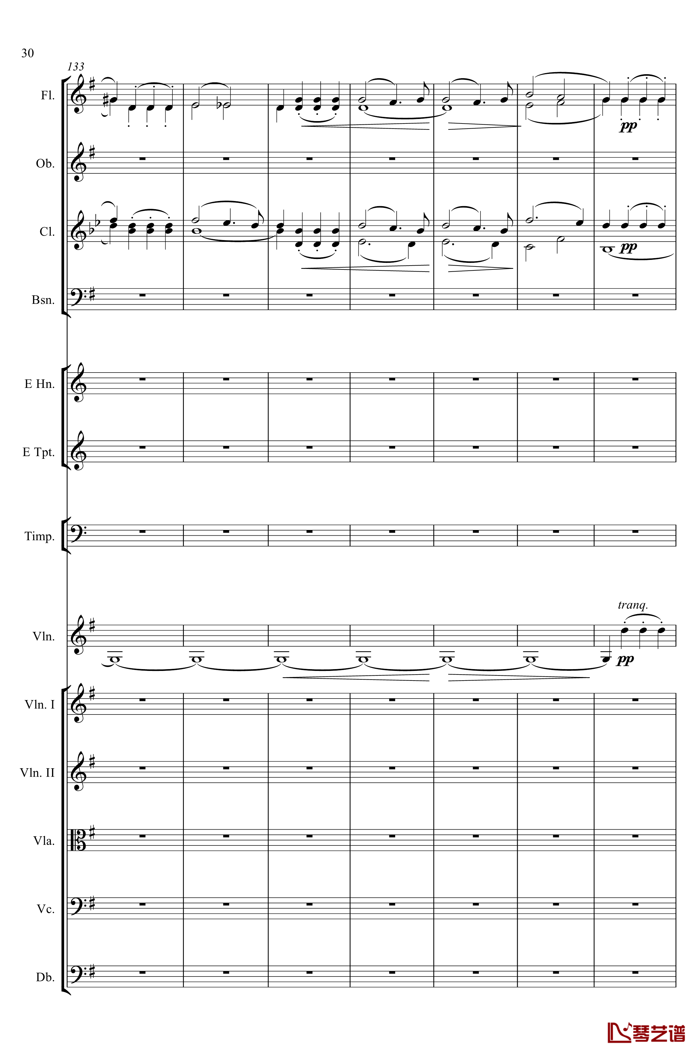 e小调小提琴协奏曲Op.64钢琴谱-第一乐章-门德尔松30