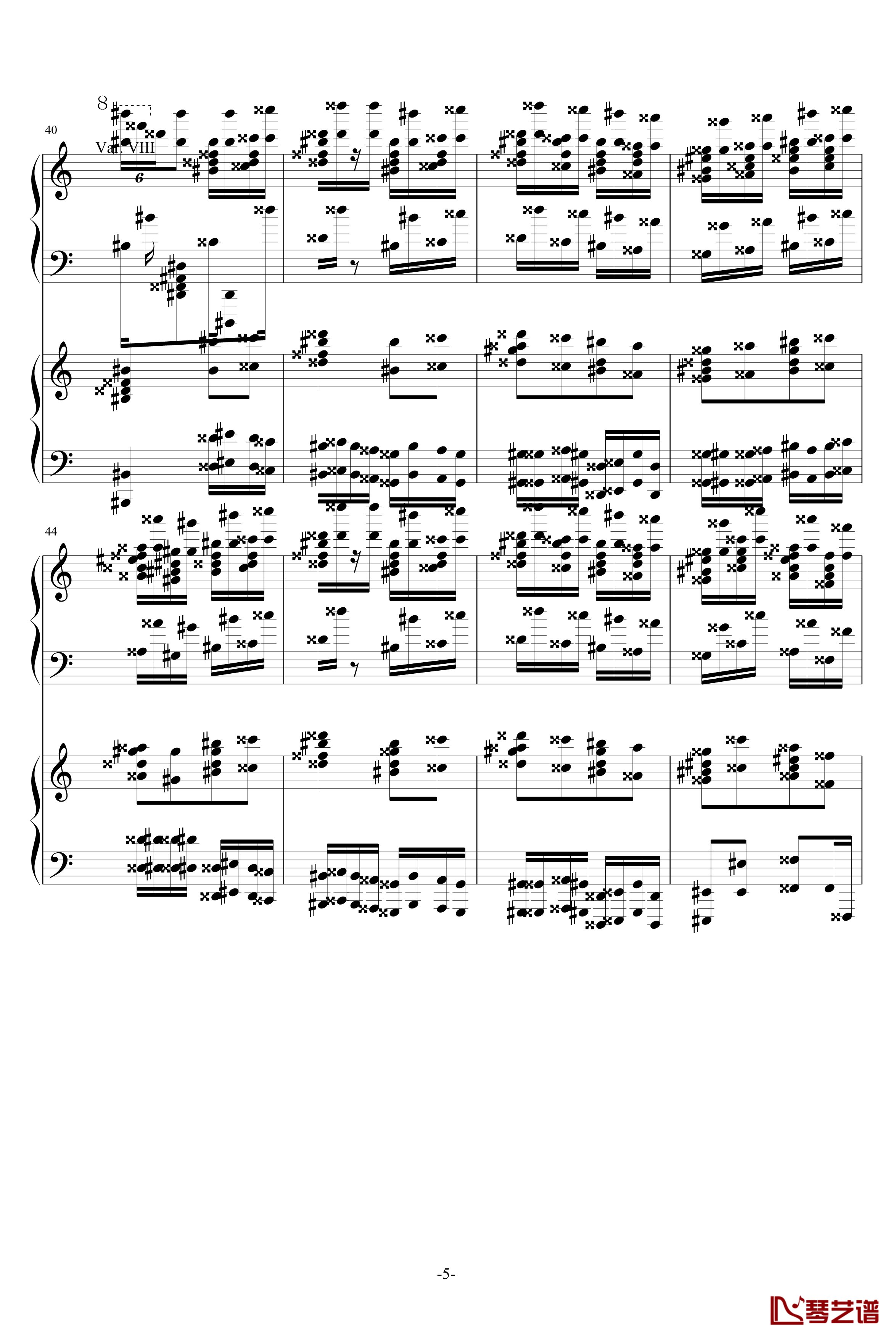 小星星和土耳其进行曲合奏钢琴谱-莫扎特5
