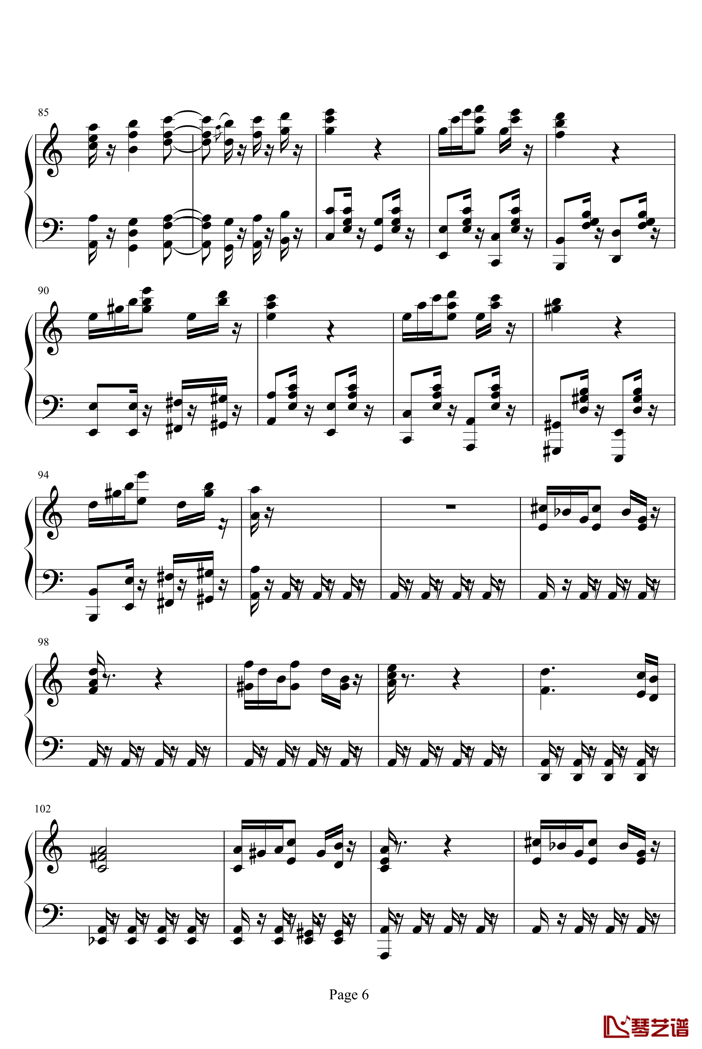 致爱丽丝钢琴谱-新版-未知分类6