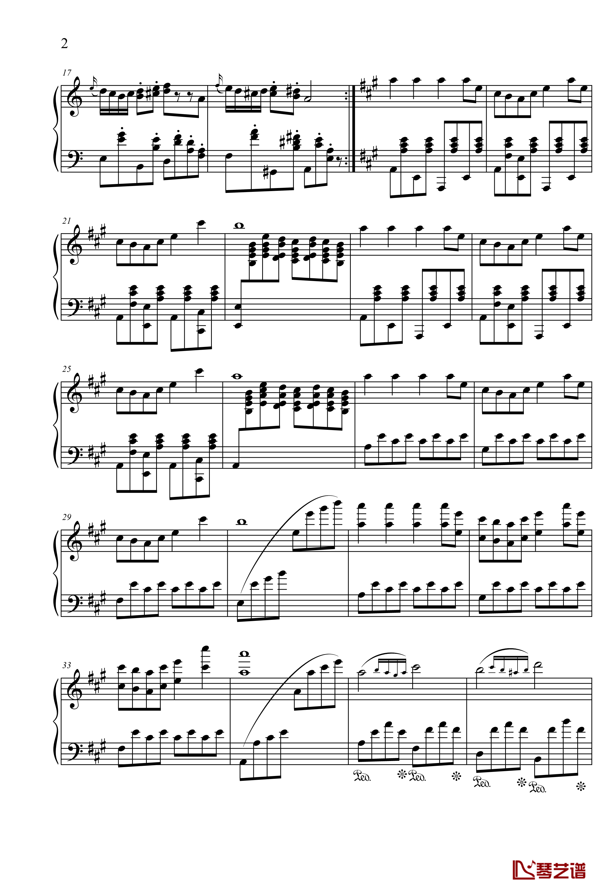 A小调小奏鸣曲钢琴谱-项海波-献给每一天2