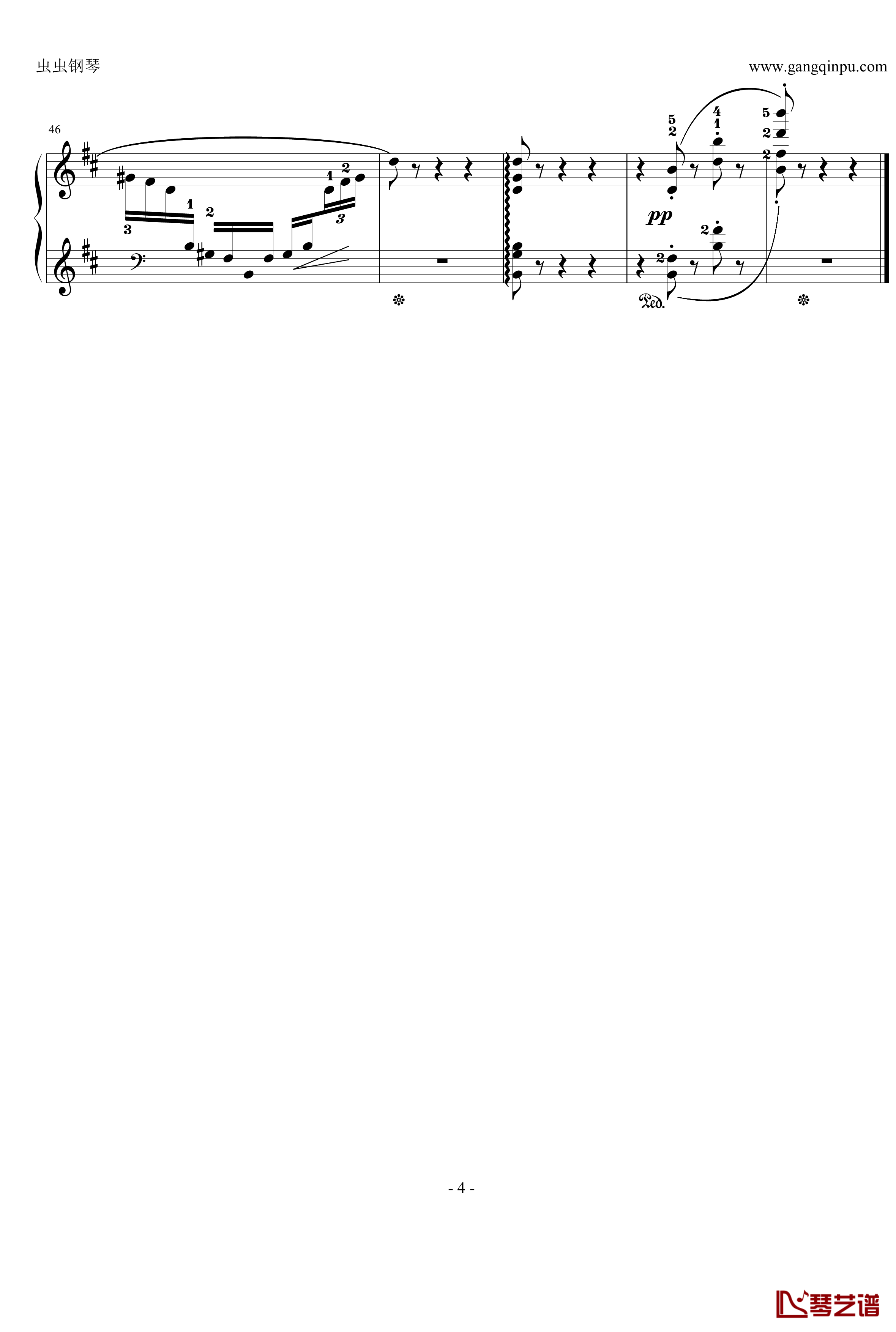 小溪钢琴谱-nyride-格里格4