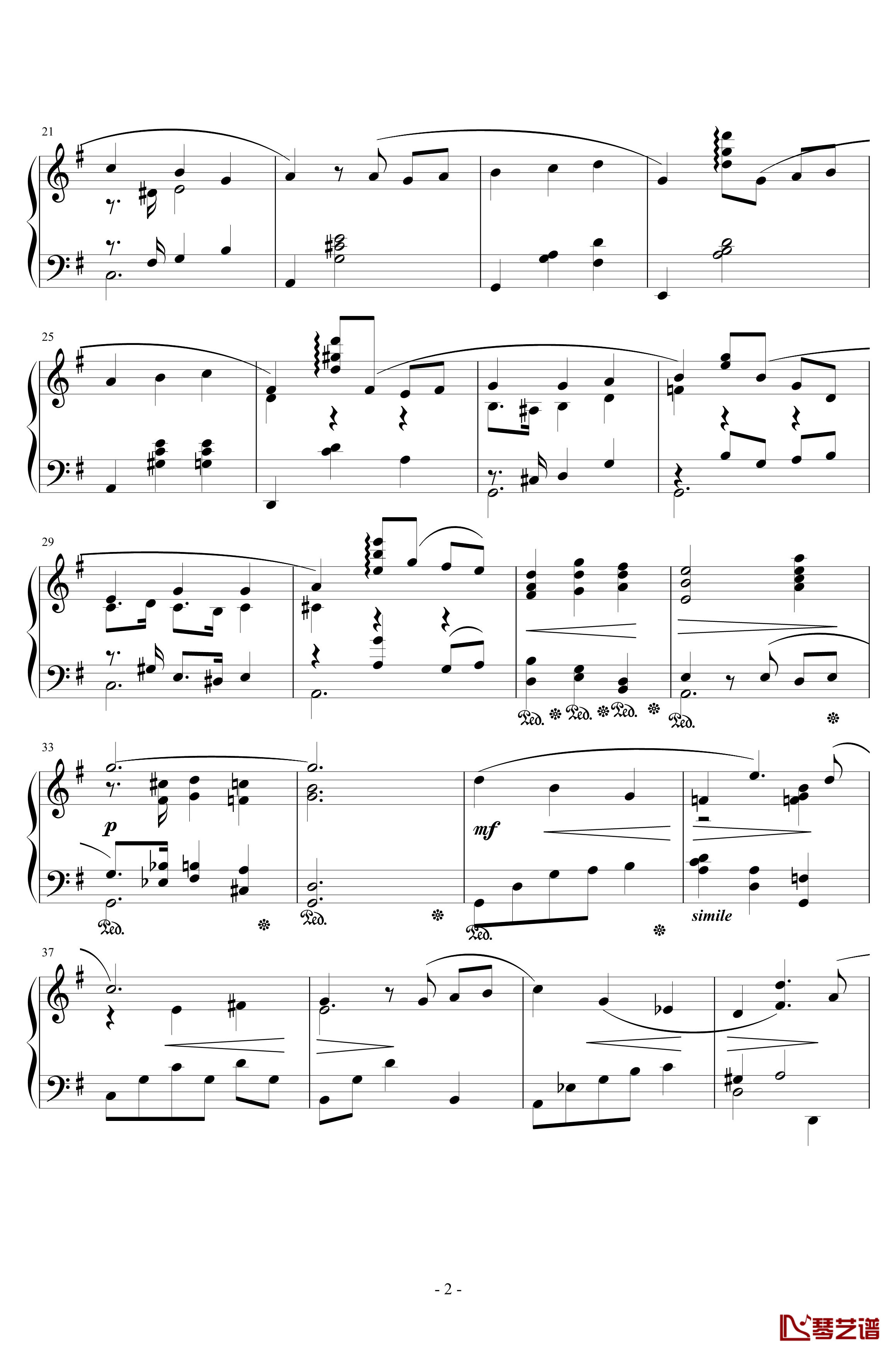 牧場の少年钢琴谱-A piano song in FINAL FANTASY VII-浜口史郎2