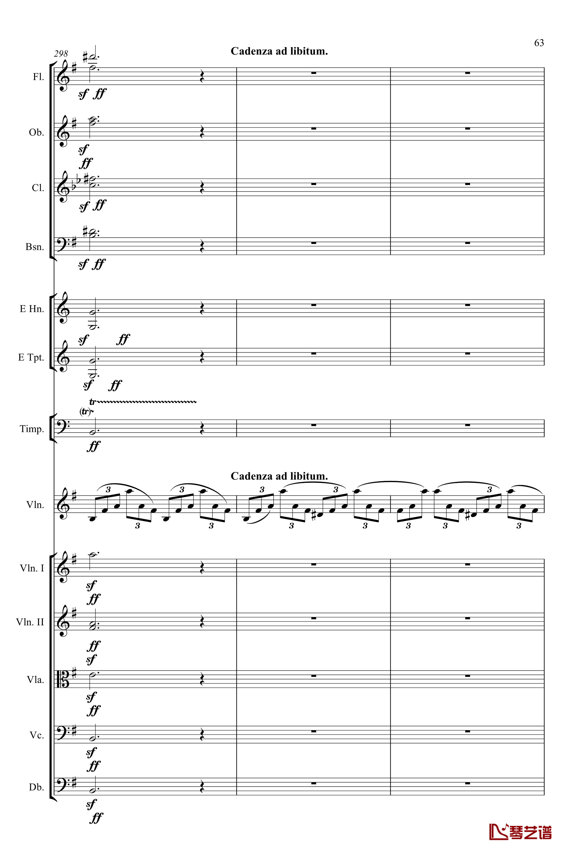 e小调小提琴协奏曲Op.64钢琴谱-第一乐章-门德尔松63