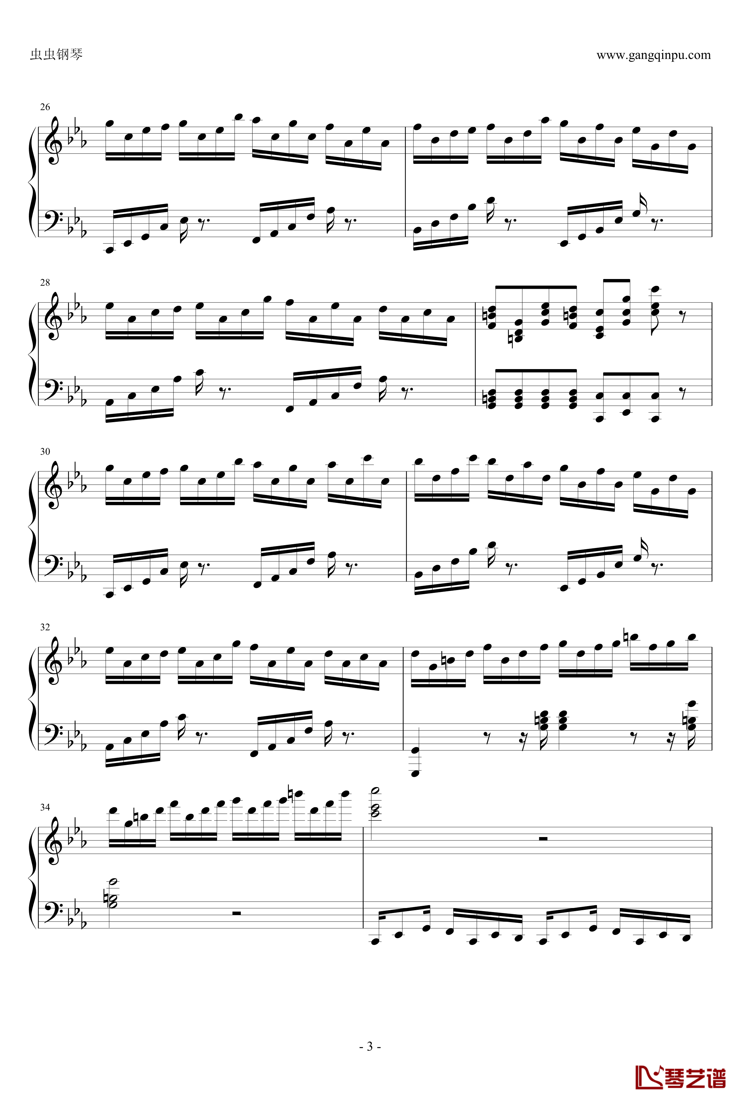 克罗地亚狂想曲钢琴谱-这个才是原版-马克西姆-Maksim·Mrvica3