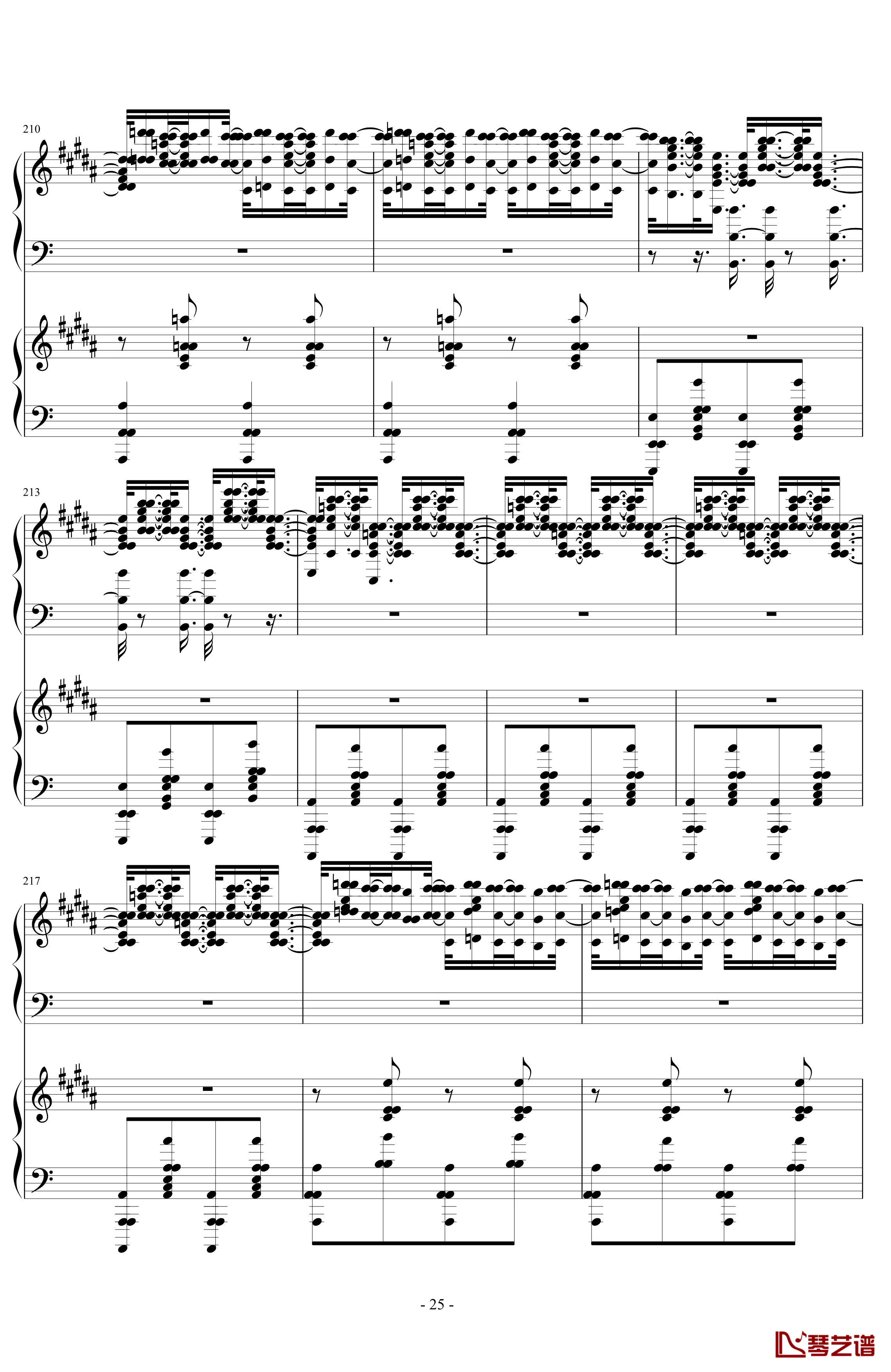 超级玩命版土耳其进行曲钢琴谱-莫扎特25