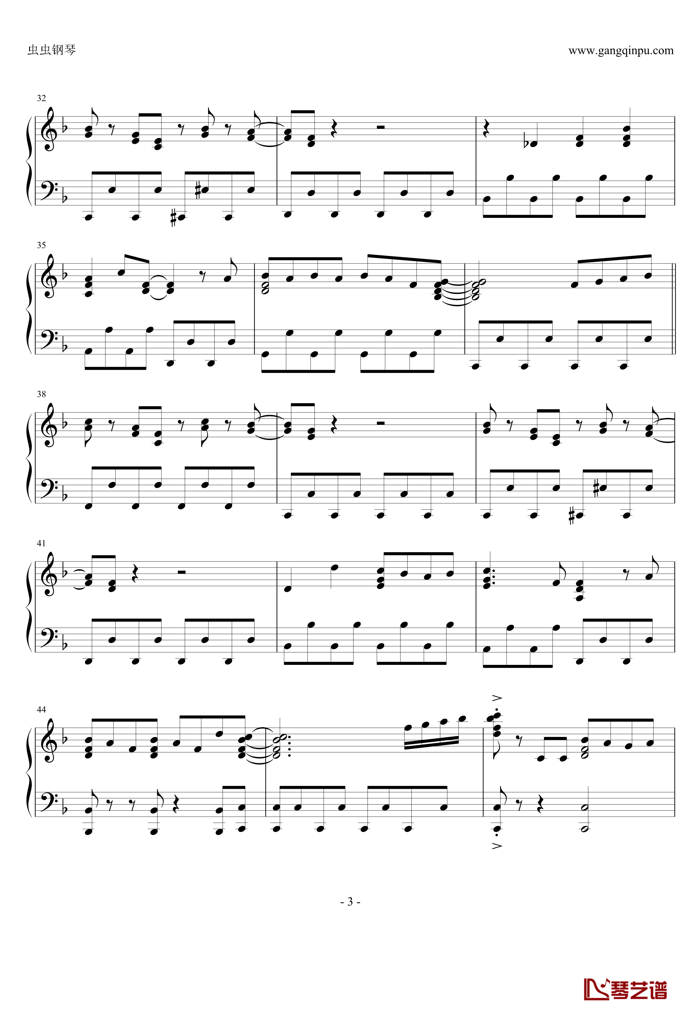 龙猫原版钢琴谱-久石让3