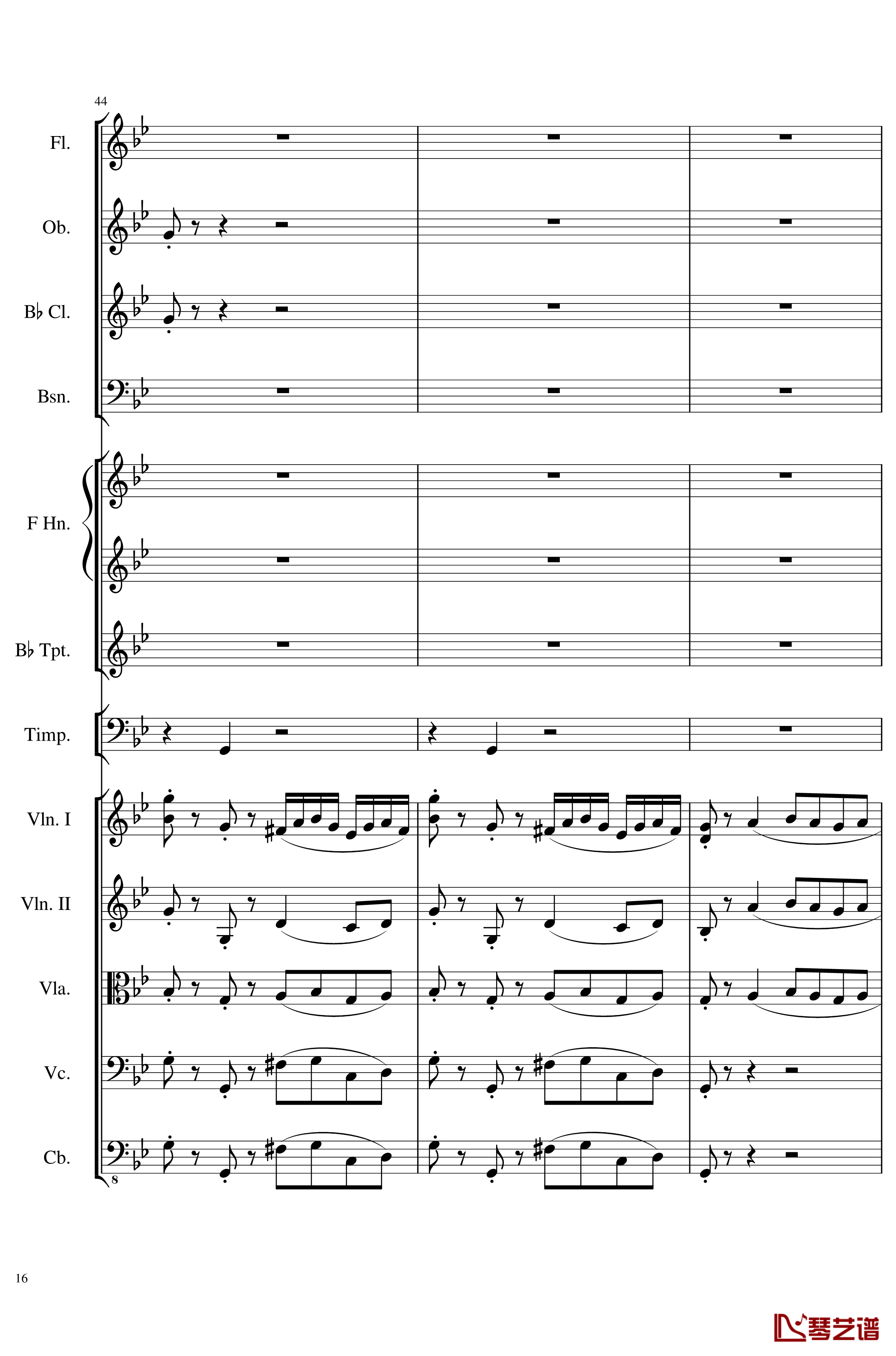 4 Contredanses for Chamber Orchestra, Op.120 No.2钢琴谱-一个球-钢琴谱16