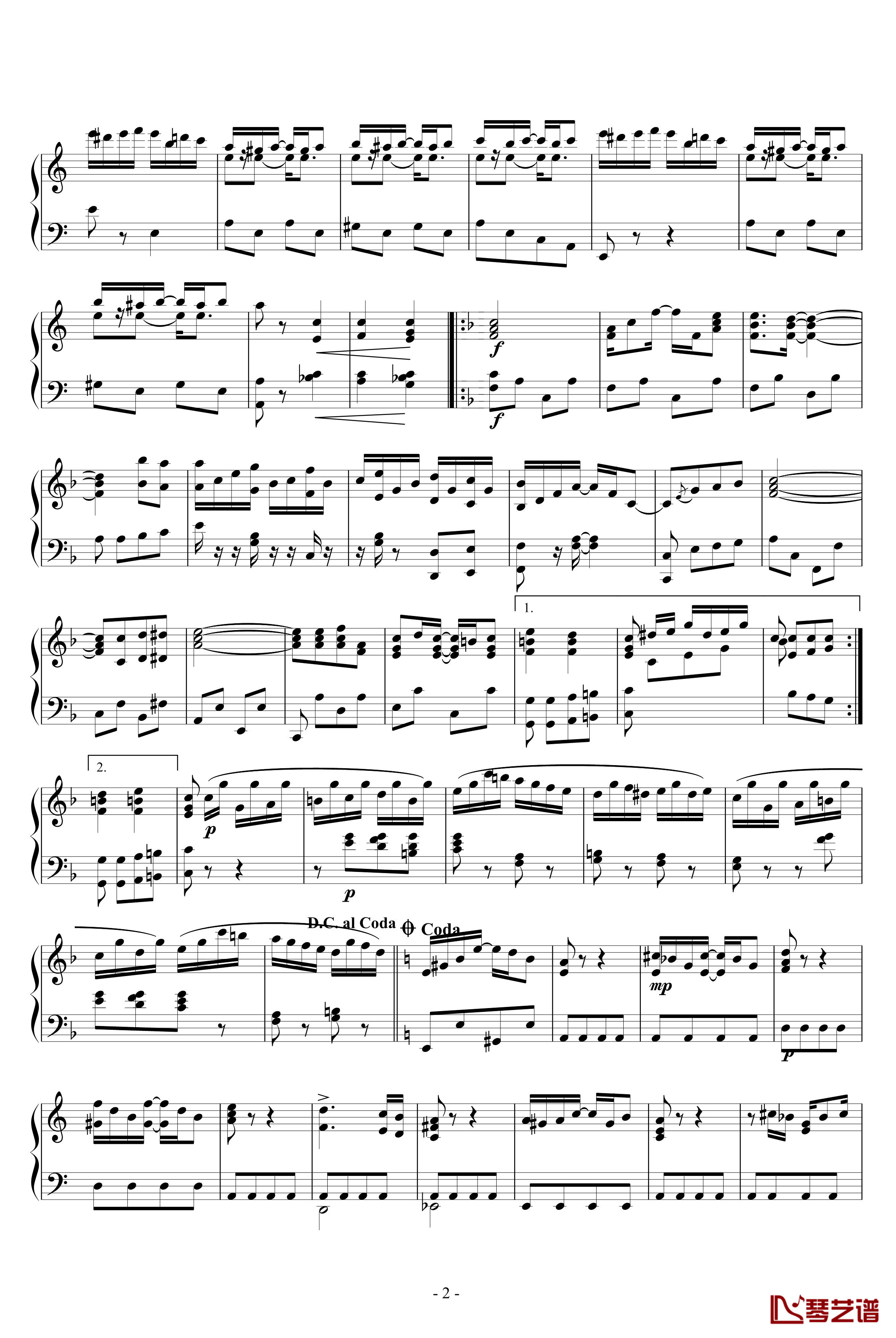 献给爱丽丝钢琴谱-爵士版-贝多芬-beethoven2