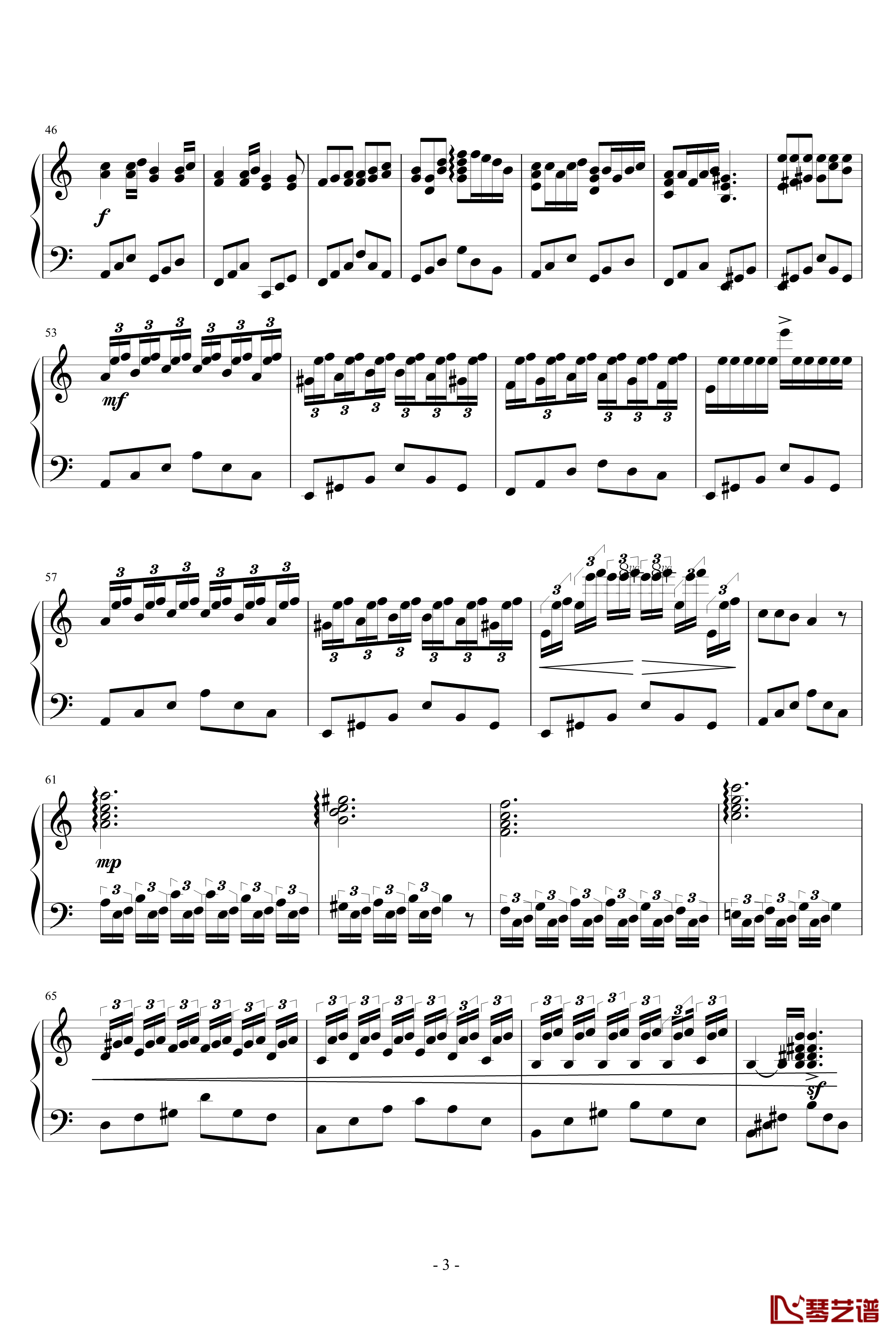进阶练习曲第一首钢琴谱-Ashitaka3