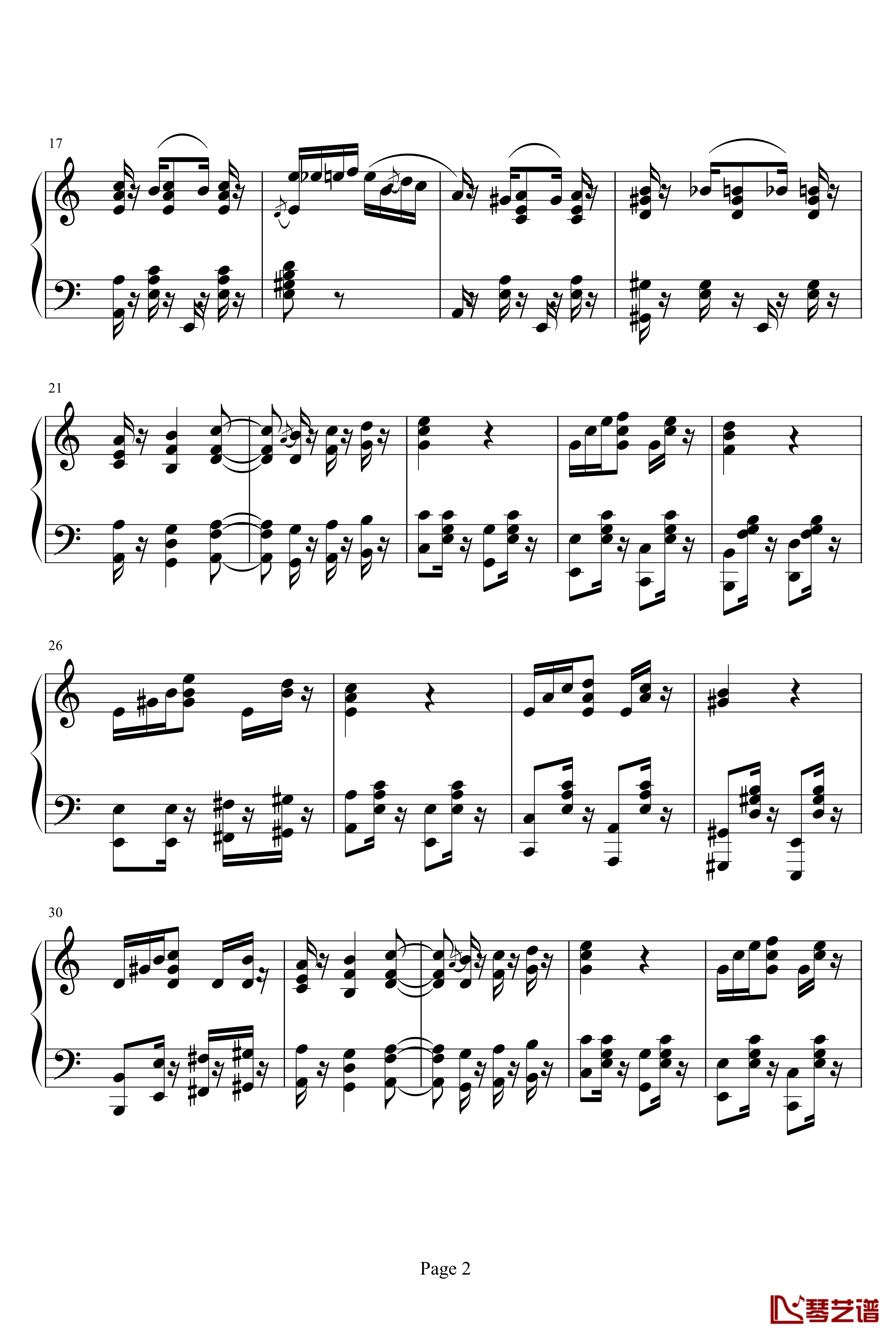 致爱丽丝钢琴谱-新版-未知分类2