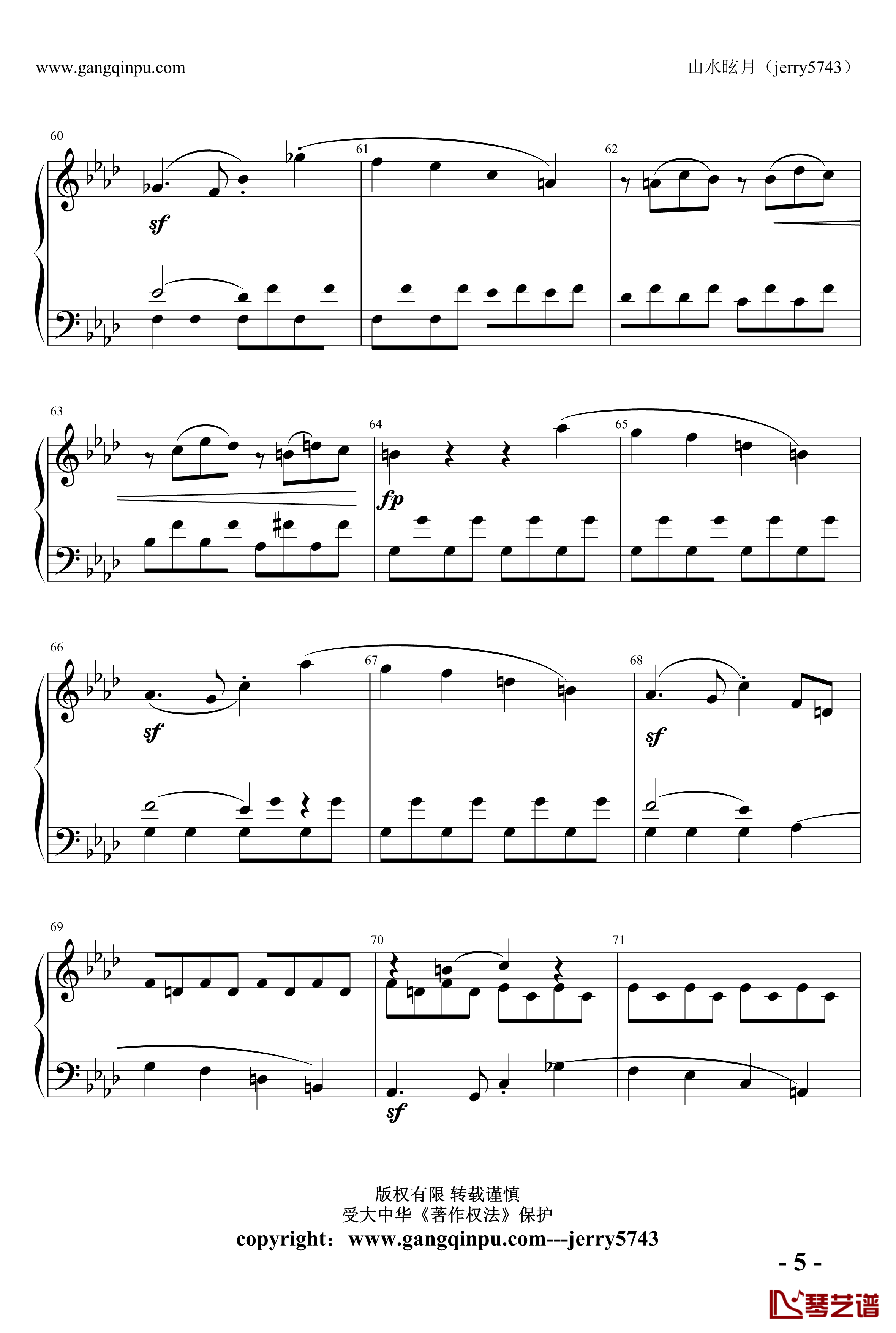 Piano Sonata No 1 part 1钢琴谱-贝多芬-beethoven5