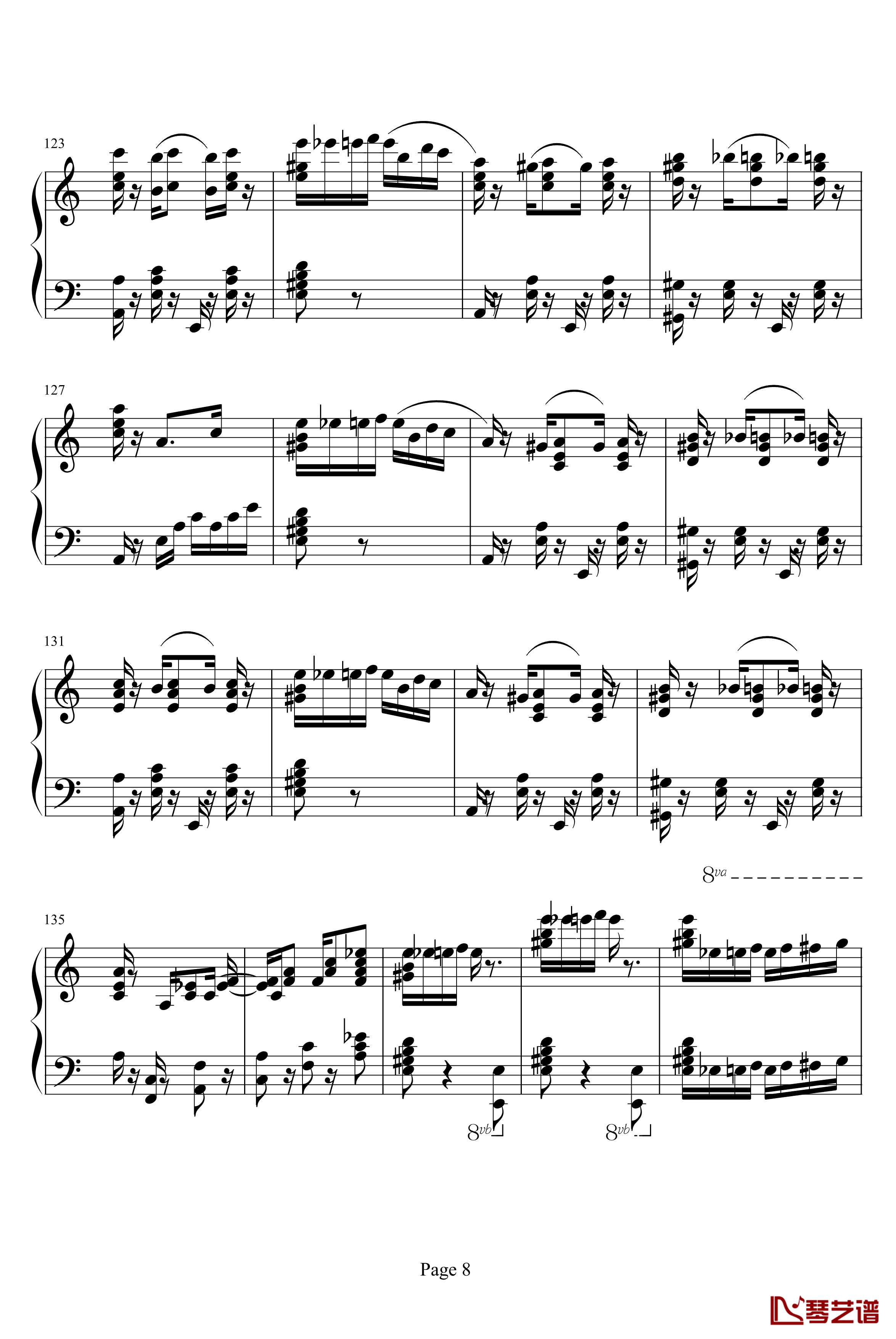 致爱丽丝钢琴谱-新版-未知分类8