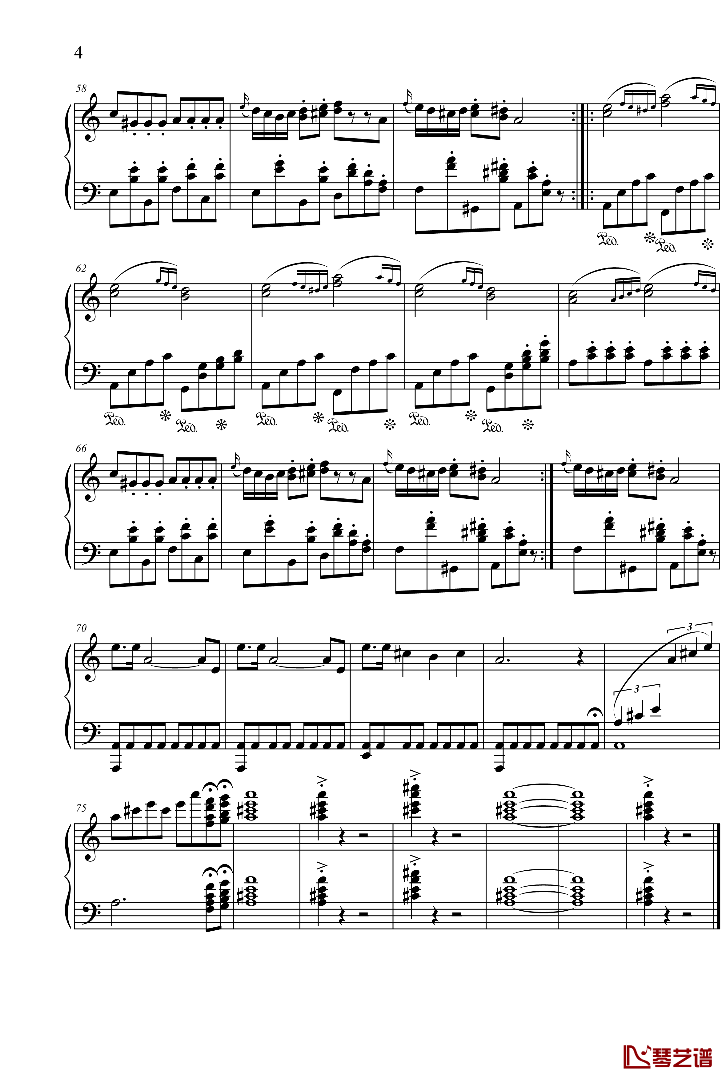 A小调小奏鸣曲钢琴谱-项海波-献给每一天4