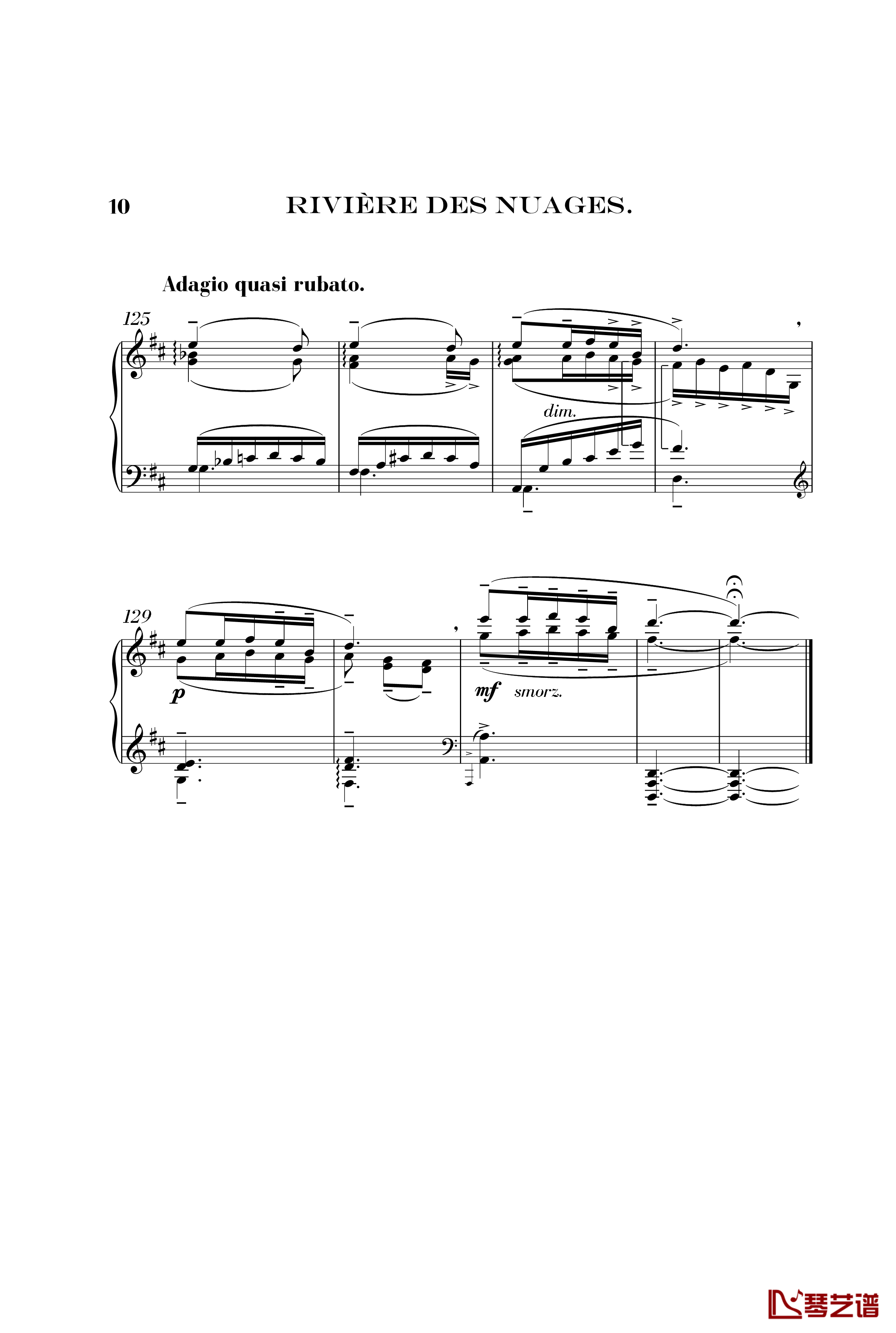 彩云河钢琴谱-乐谱重制-佚名10