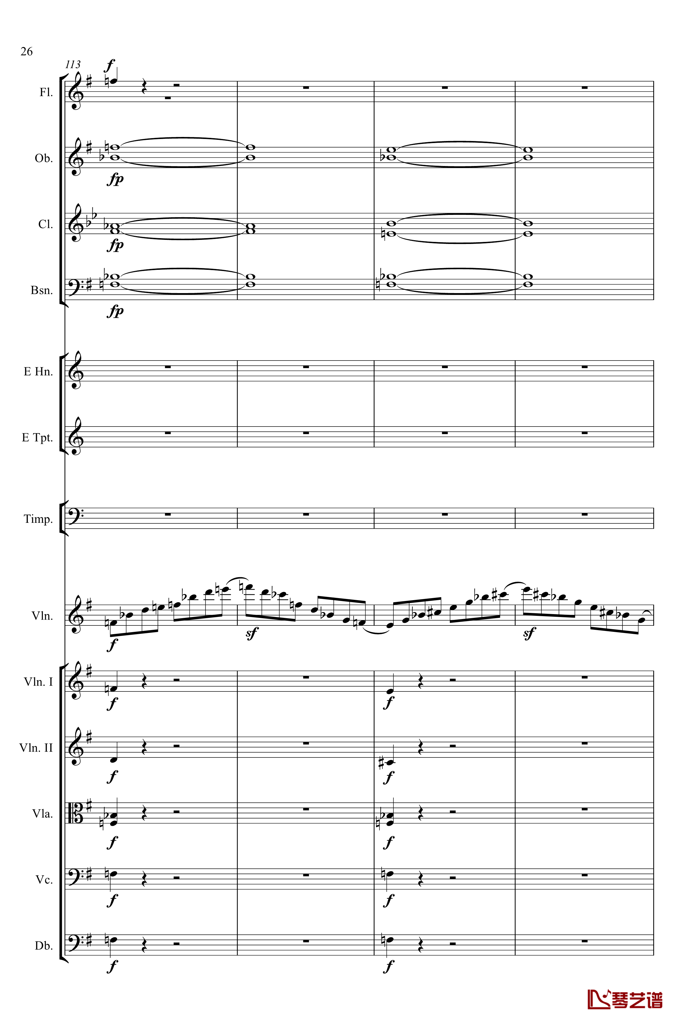 e小调小提琴协奏曲Op.64钢琴谱-第一乐章-门德尔松26