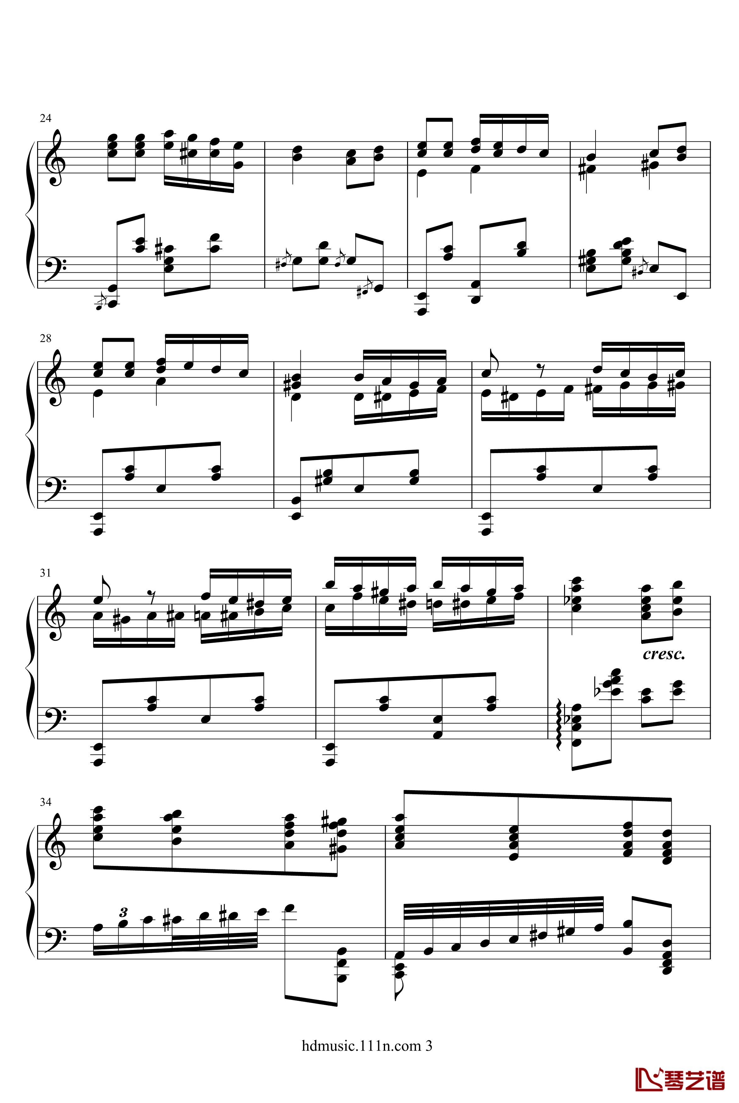 土耳其进行曲钢琴谱-原版-瓦洛多斯3