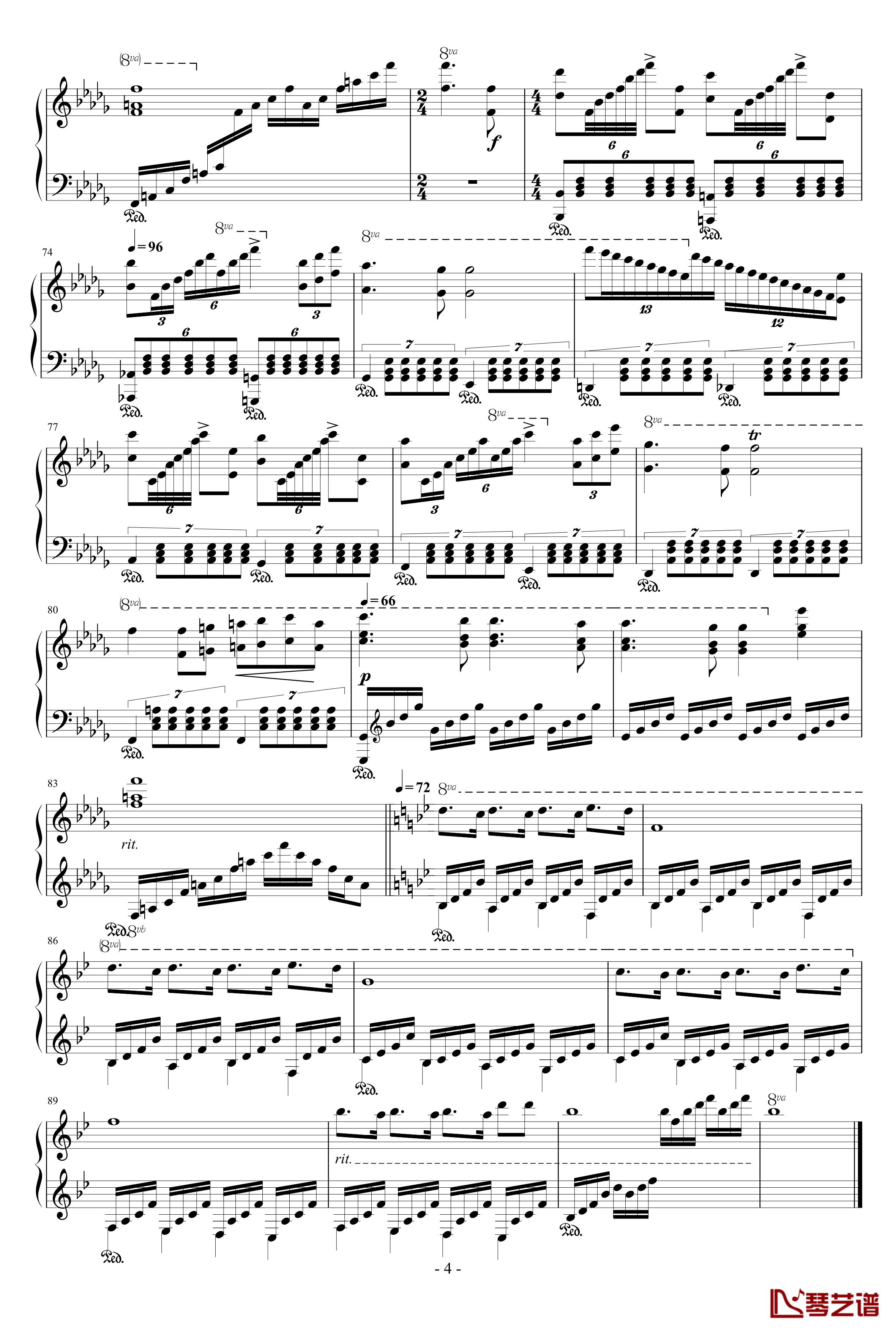 激情钢琴谱-Passionata-马克西姆-Maksim·Mrvica4