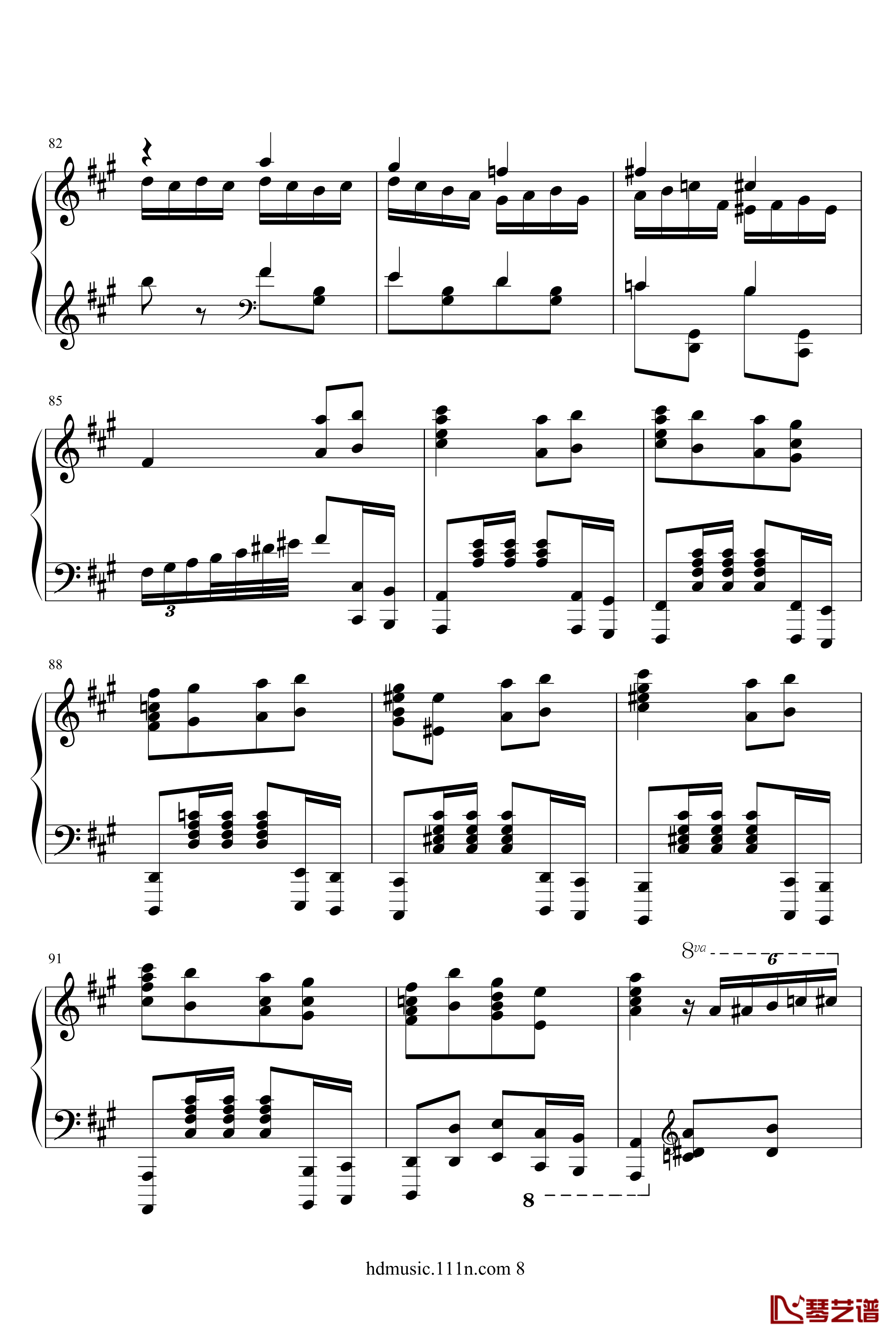土耳其进行曲钢琴谱-原版-瓦洛多斯8