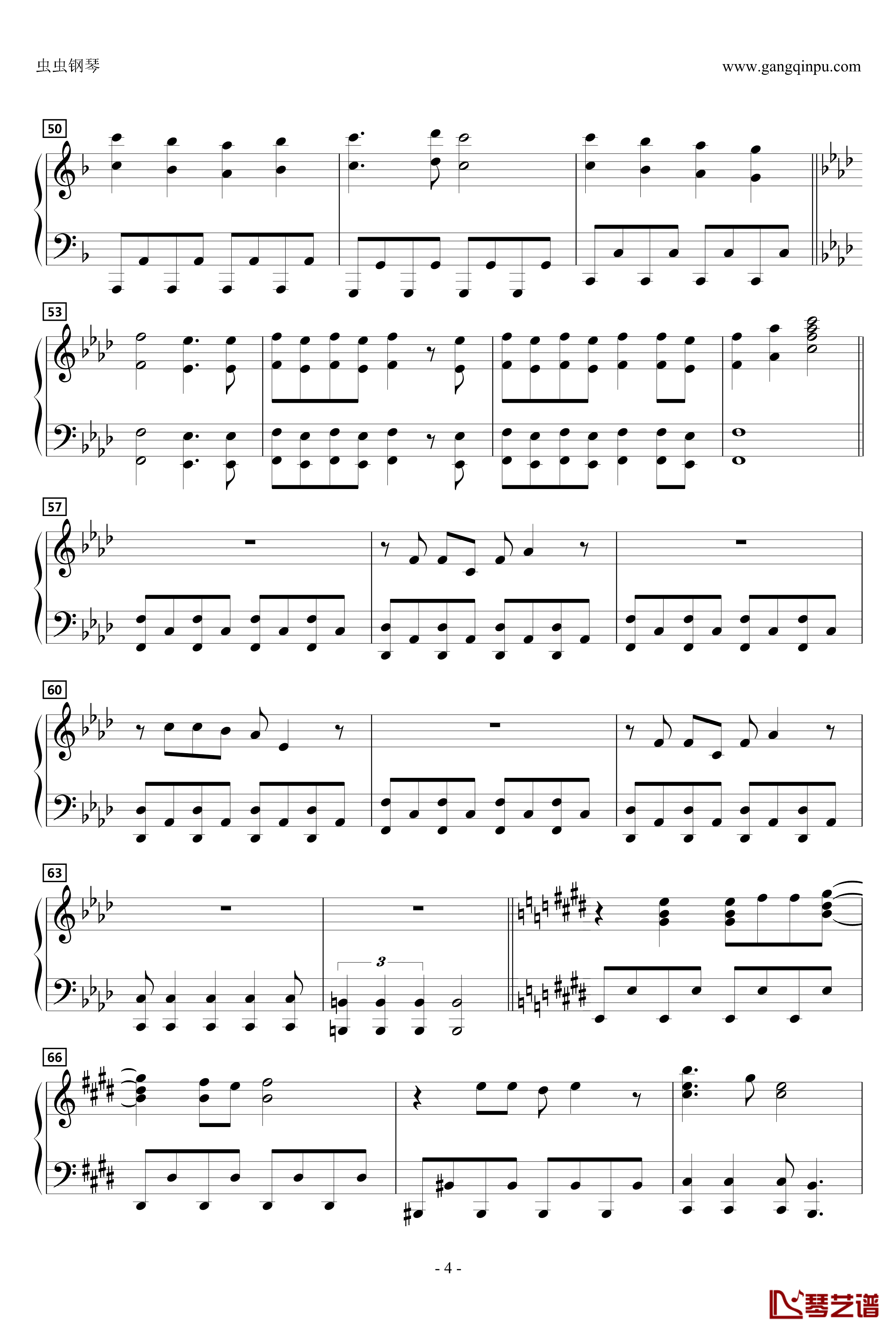 フレ降レミライ钢琴谱-动漫4
