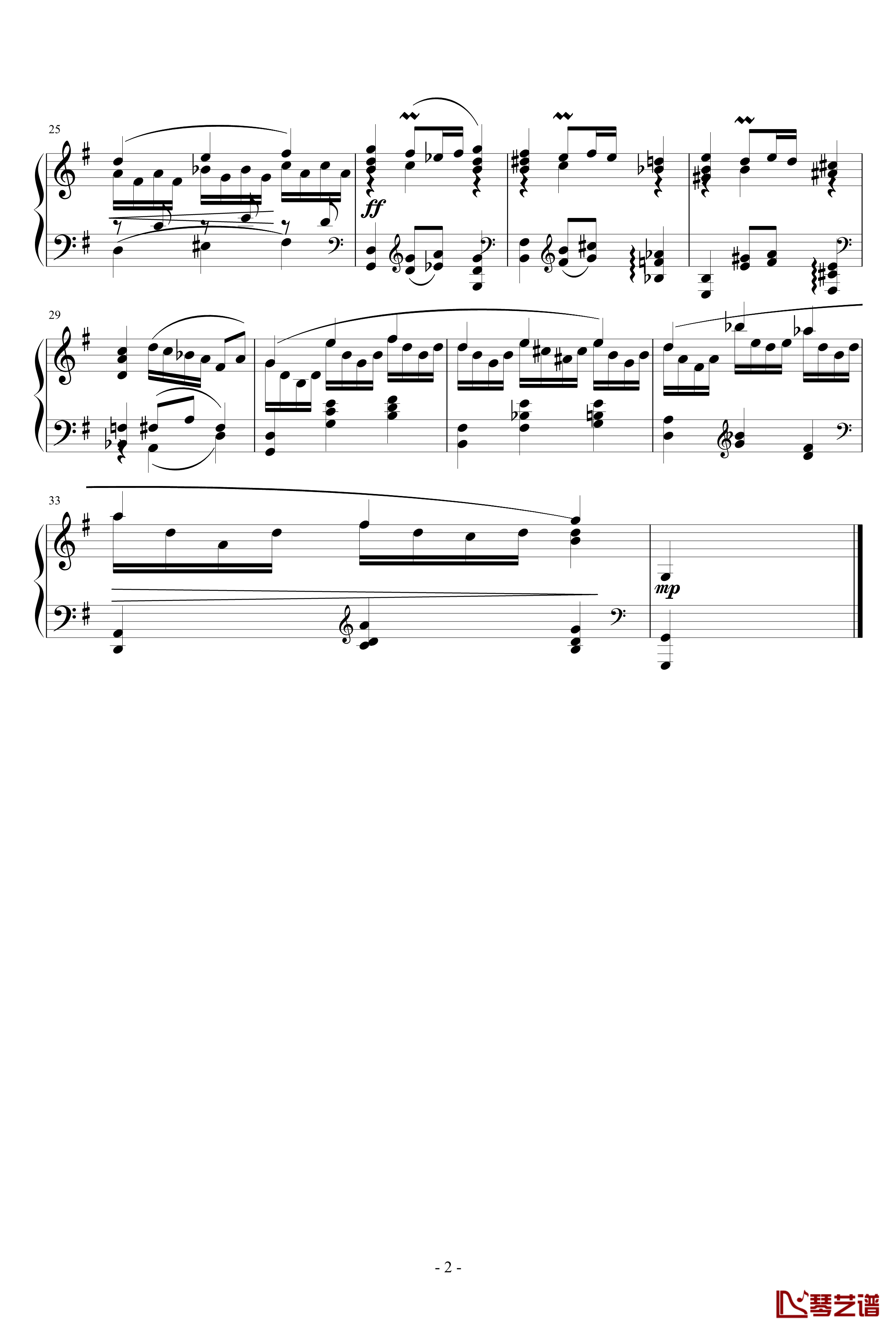 小步舞曲钢琴谱-ove版-一个球2