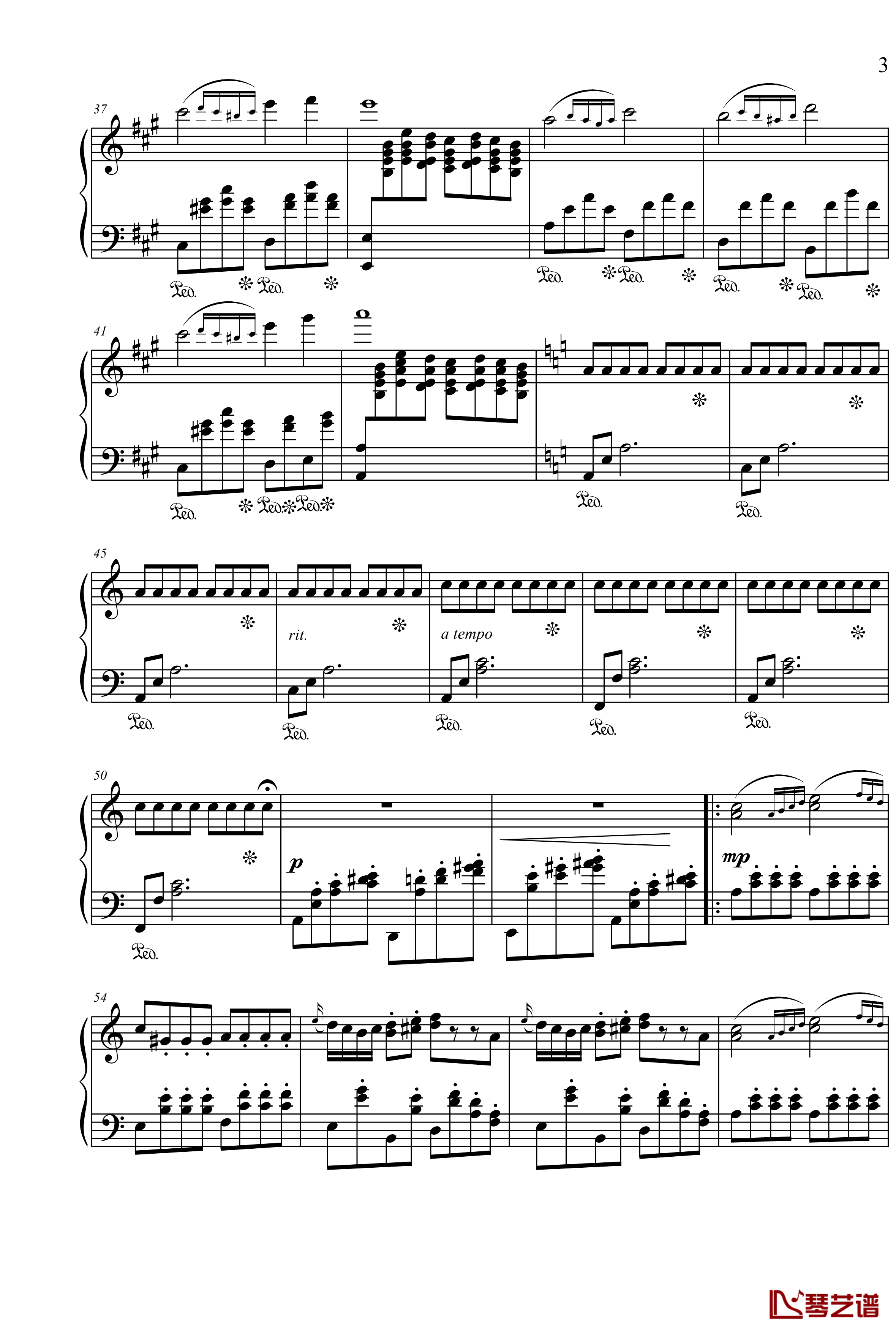 A小调小奏鸣曲钢琴谱-项海波-献给每一天3