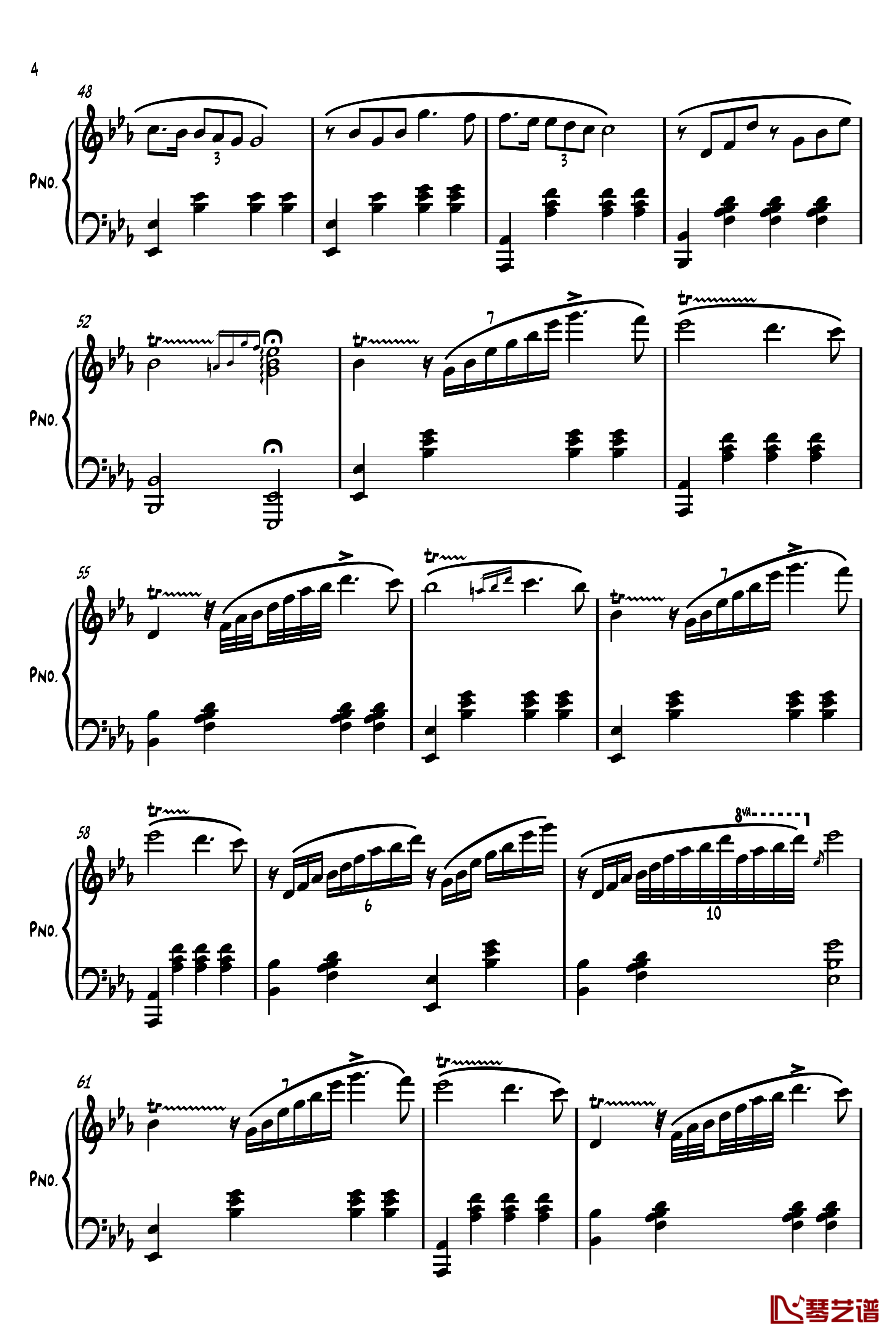 少女的祈祷钢琴谱-精制版-巴达尔杰斯卡4