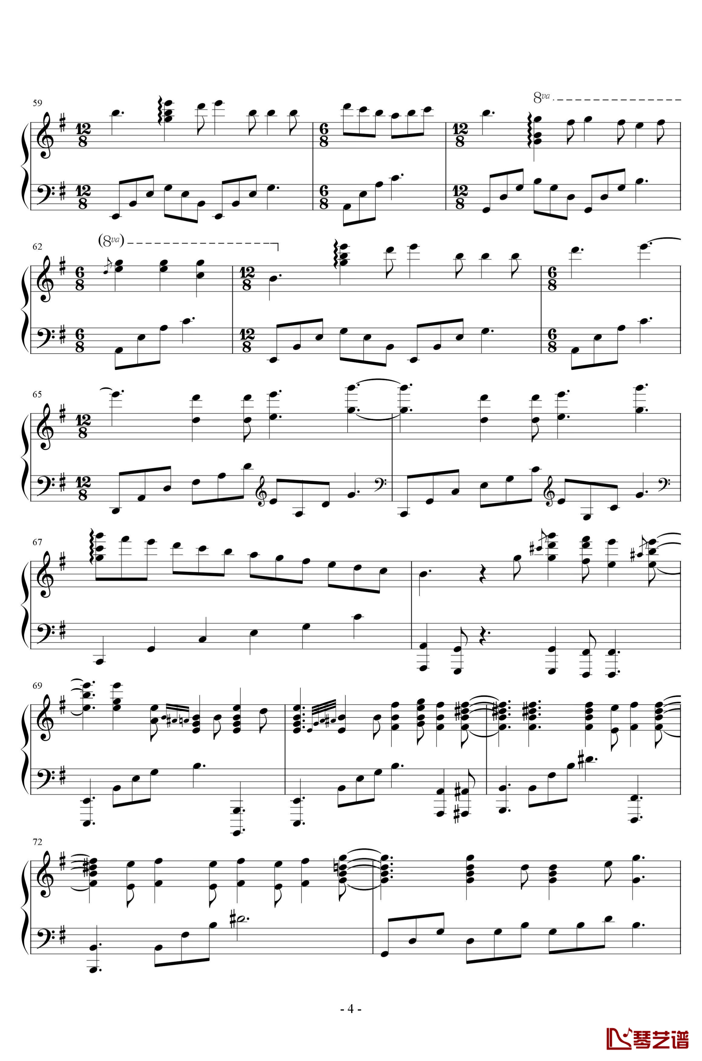 欢乐颂钢琴谱-贝多芬-beethoven4