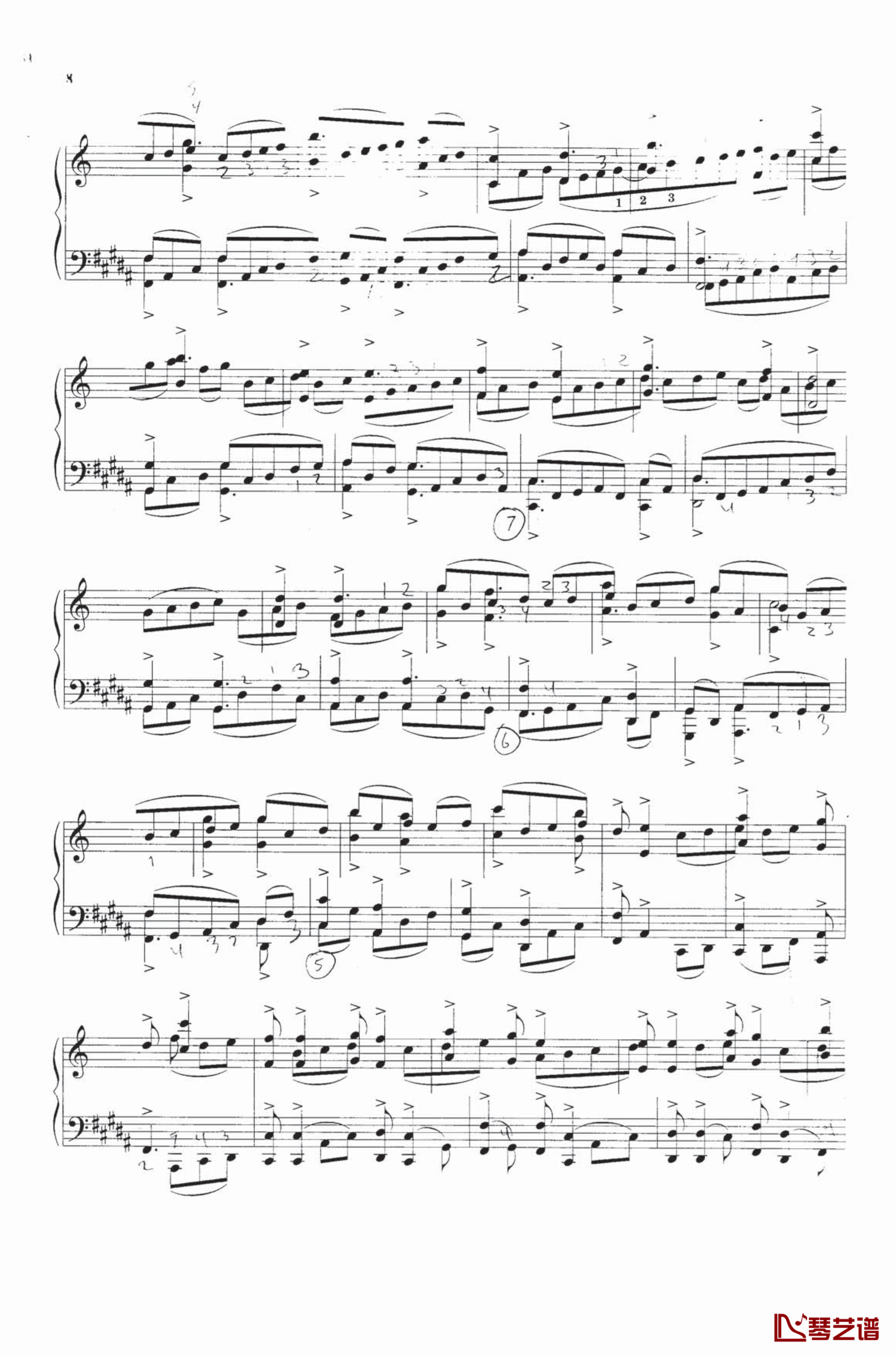 钢琴练习曲NO.1钢琴谱-里盖蒂3