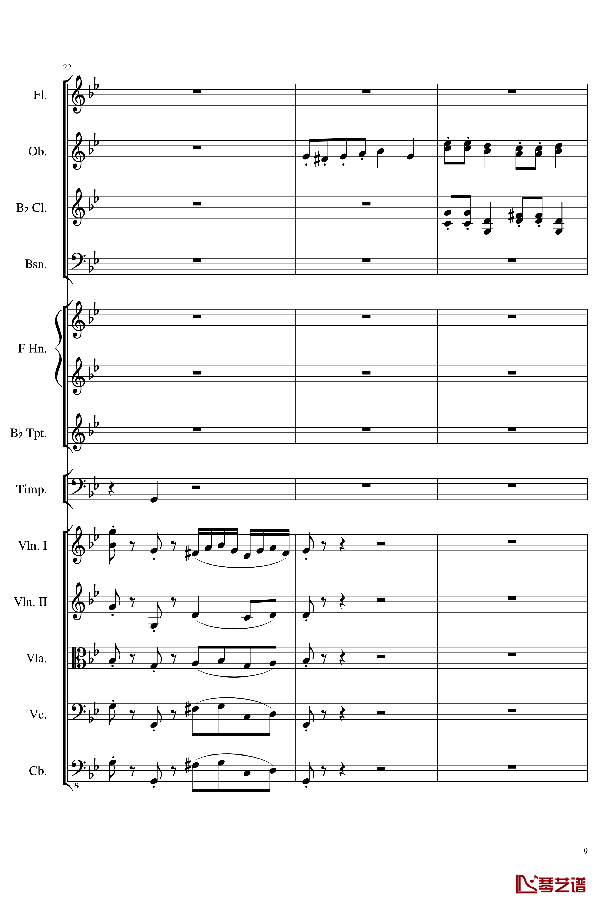 4 Contredanses for Chamber Orchestra, Op.120 No.2钢琴谱-一个球-钢琴谱9