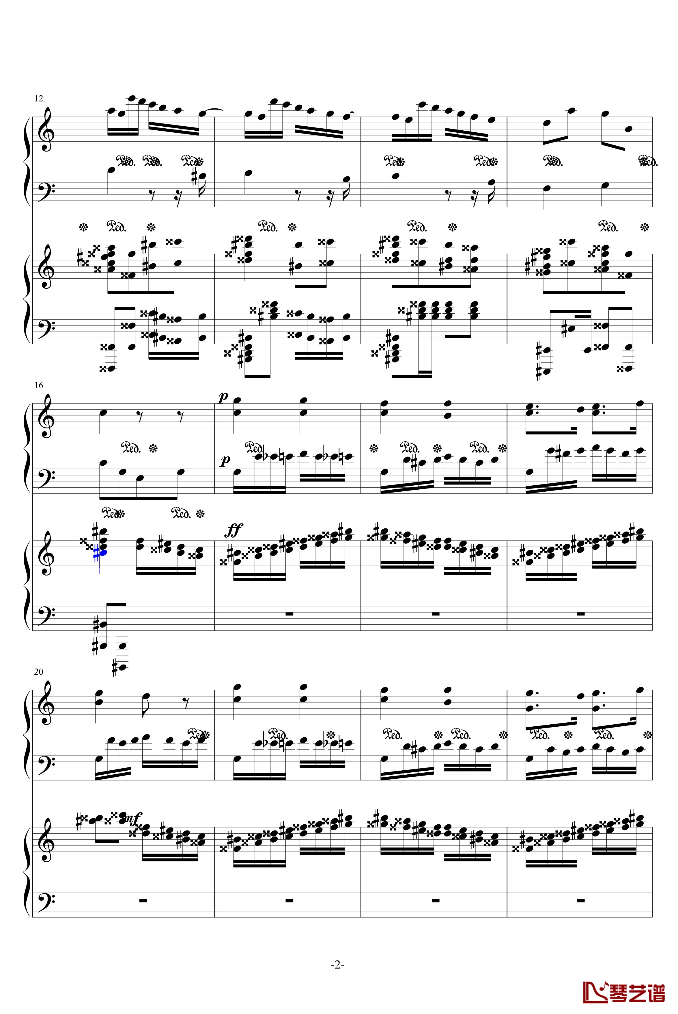 小星星和土耳其进行曲合奏钢琴谱-莫扎特2