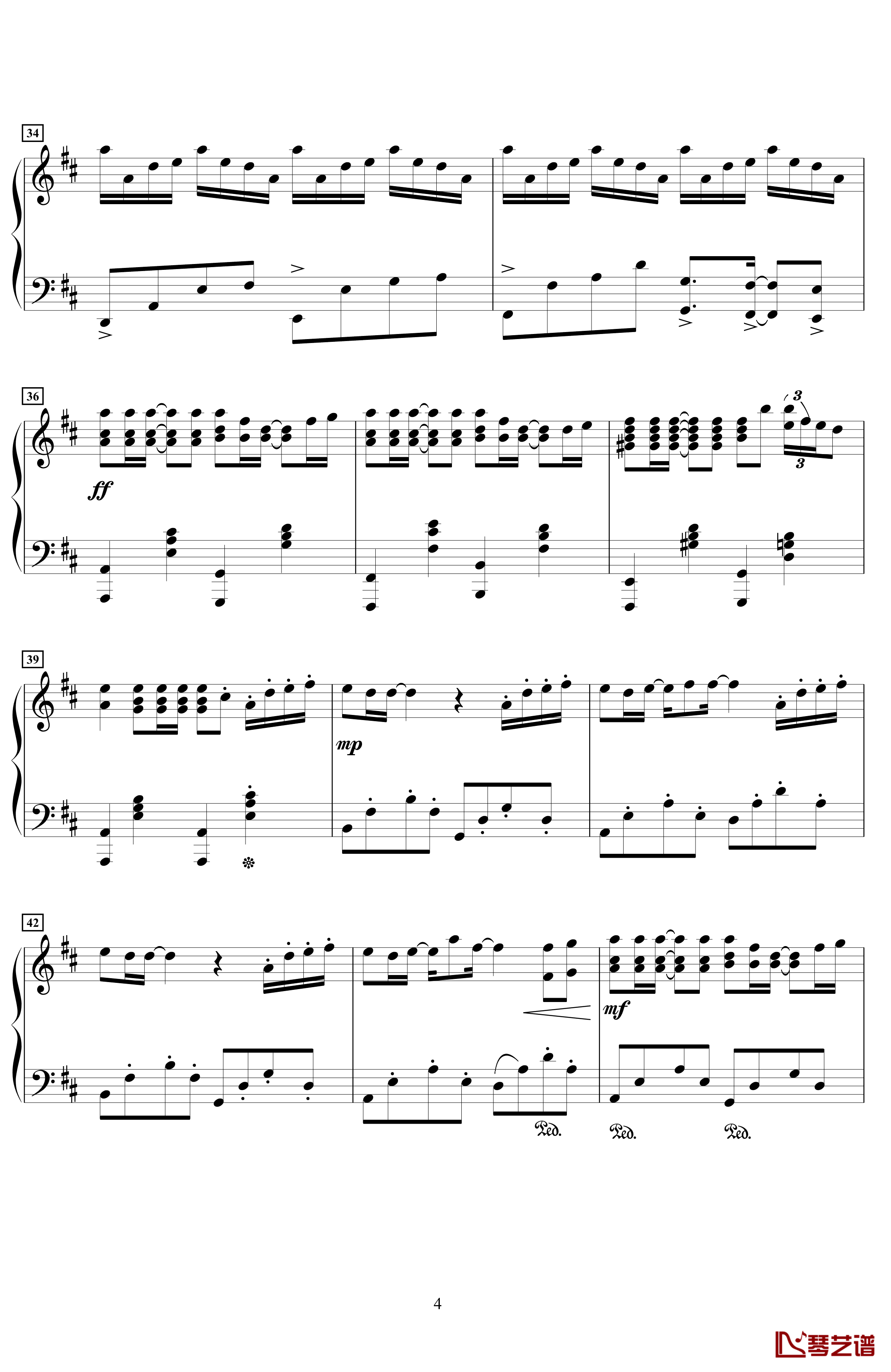 Summer钢琴谱-菊次郎的夏天·Original·Best Version for Playing·-久石让4