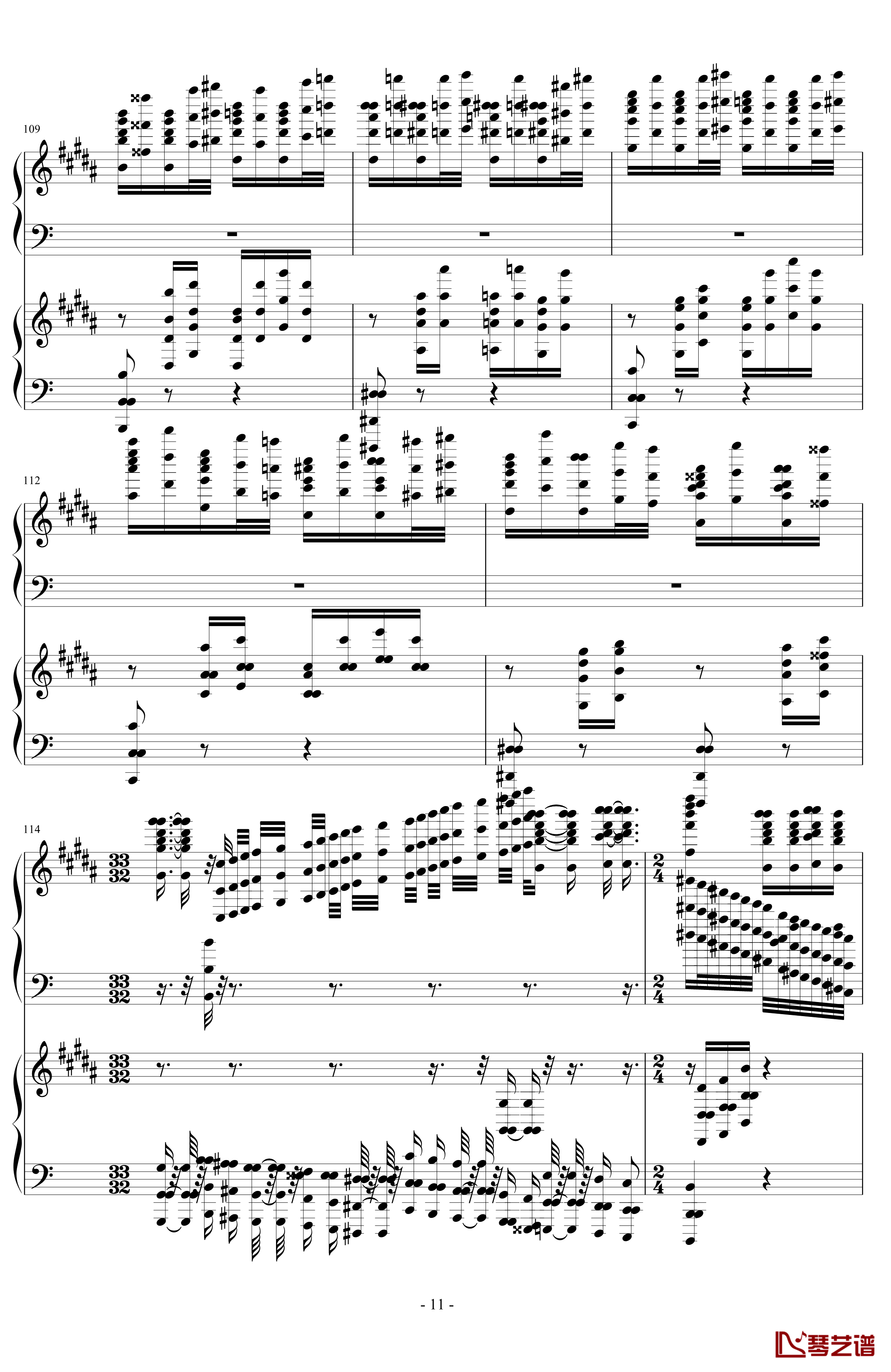 超级玩命版土耳其进行曲钢琴谱-莫扎特11