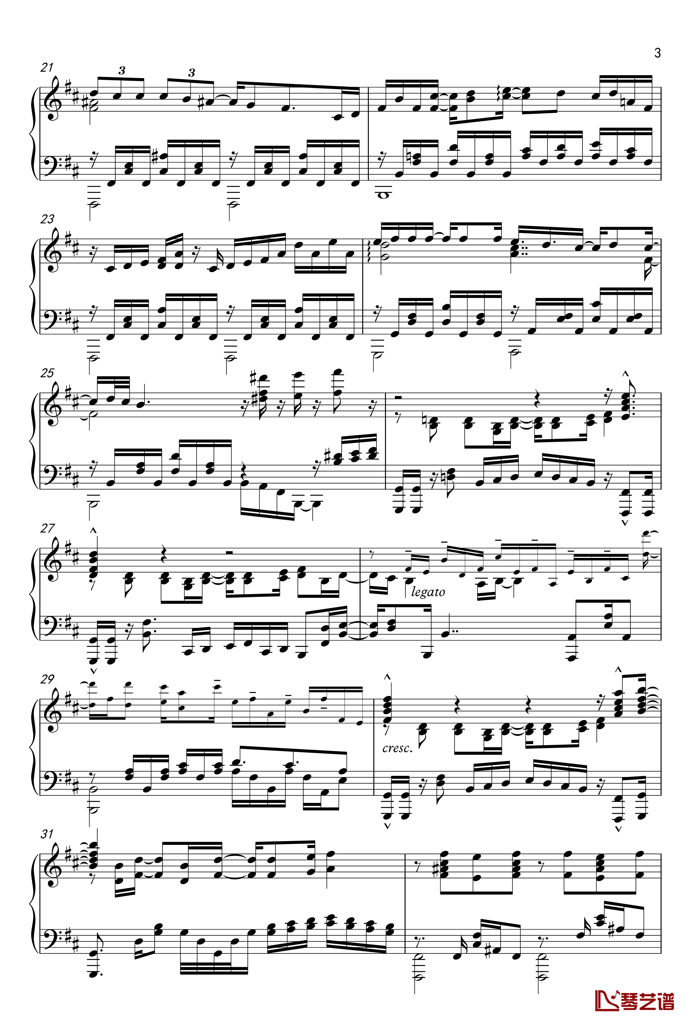 Again钢琴谱-【钢之炼金术师09 ED1】-钢之炼金术师3
