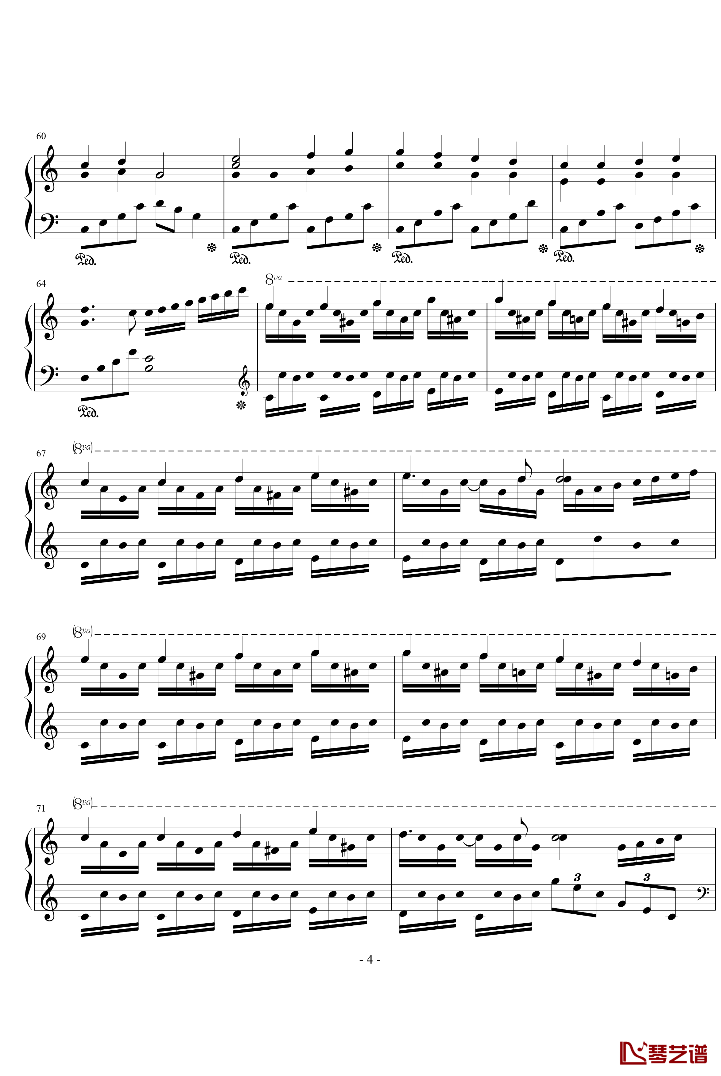 欢乐颂钢琴谱-改-贝多芬-beethoven4