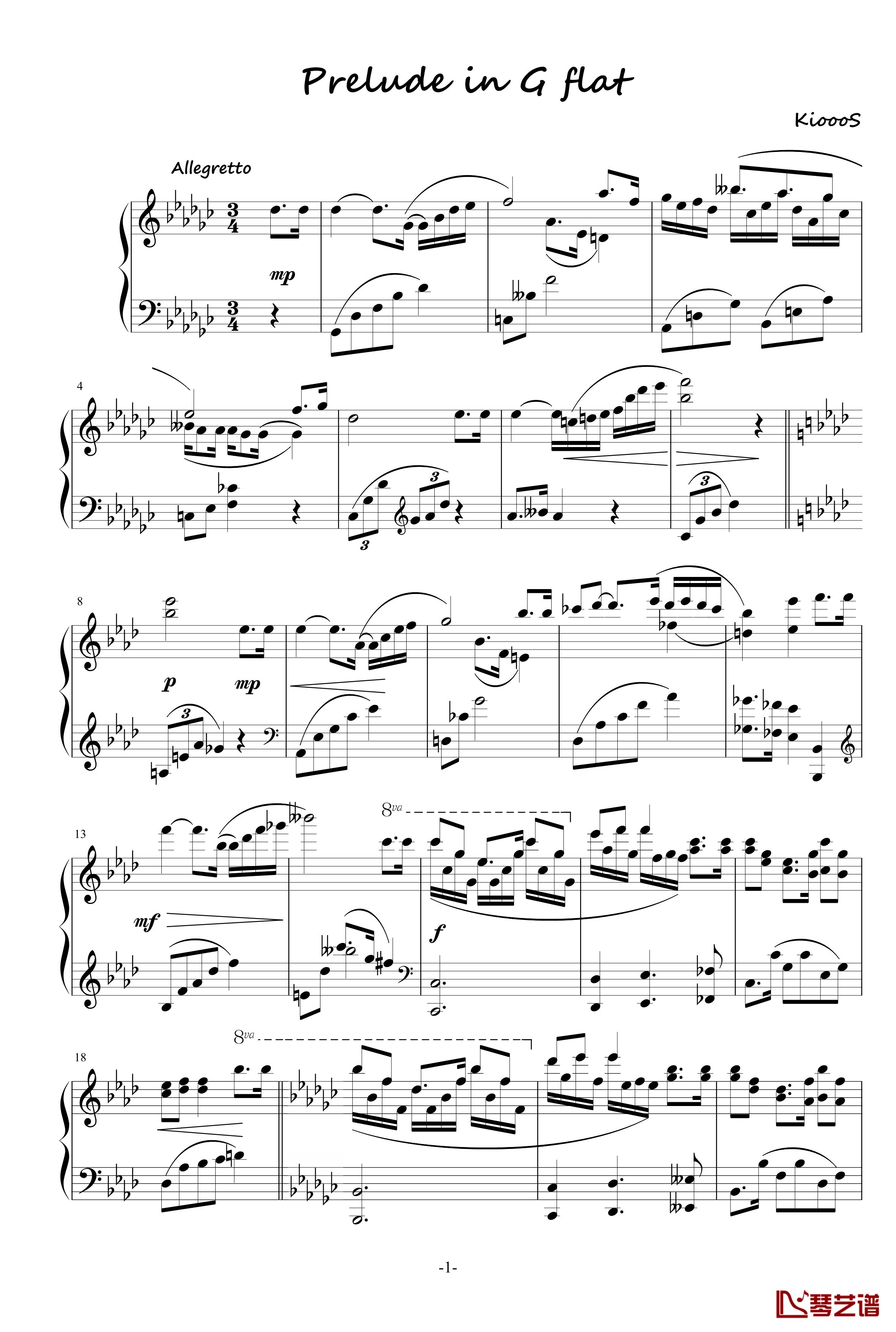 5.8分之曲钢琴谱-KioooS1