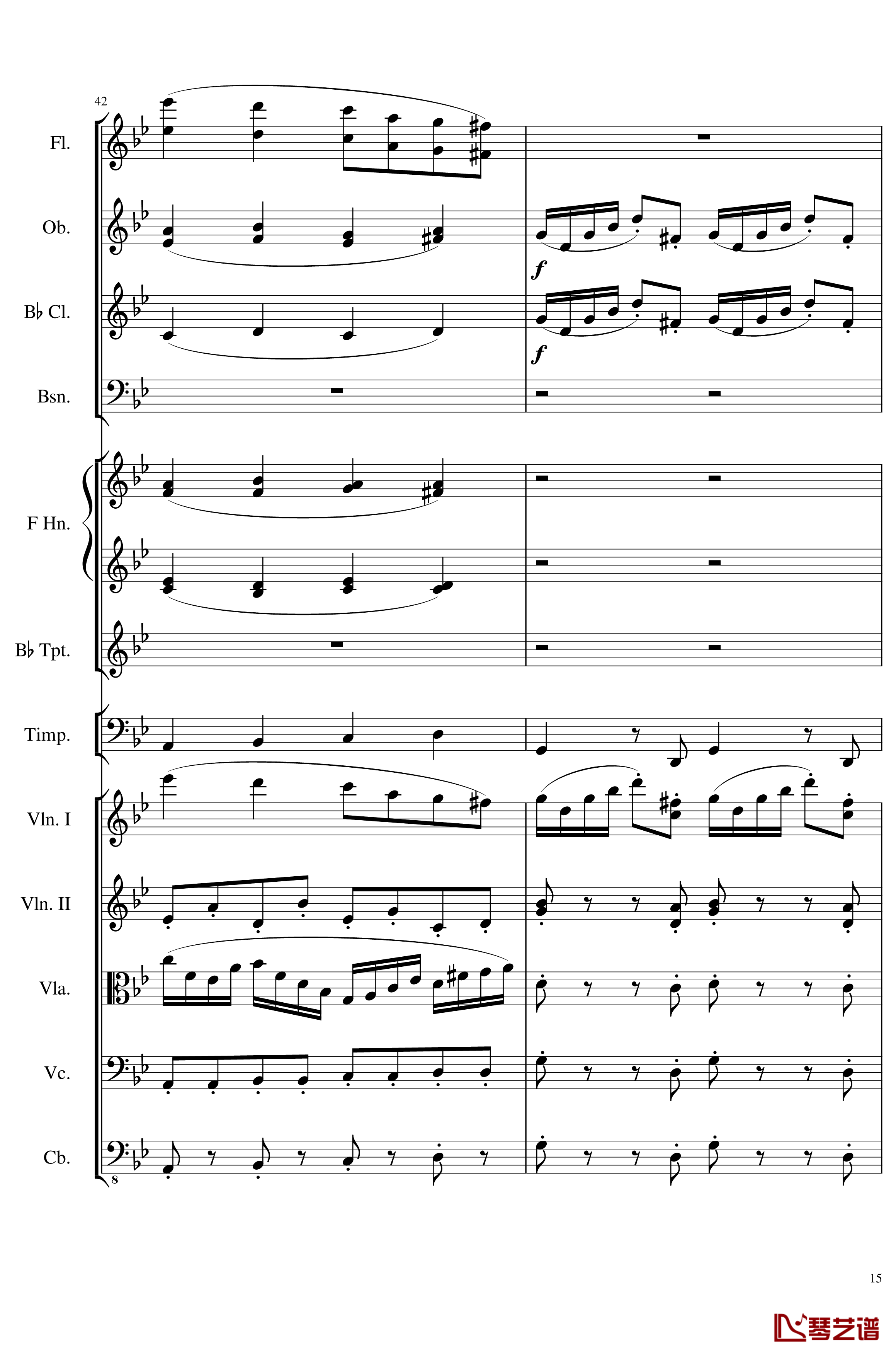4 Contredanses for Chamber Orchestra, Op.120 No.2钢琴谱-一个球-钢琴谱15