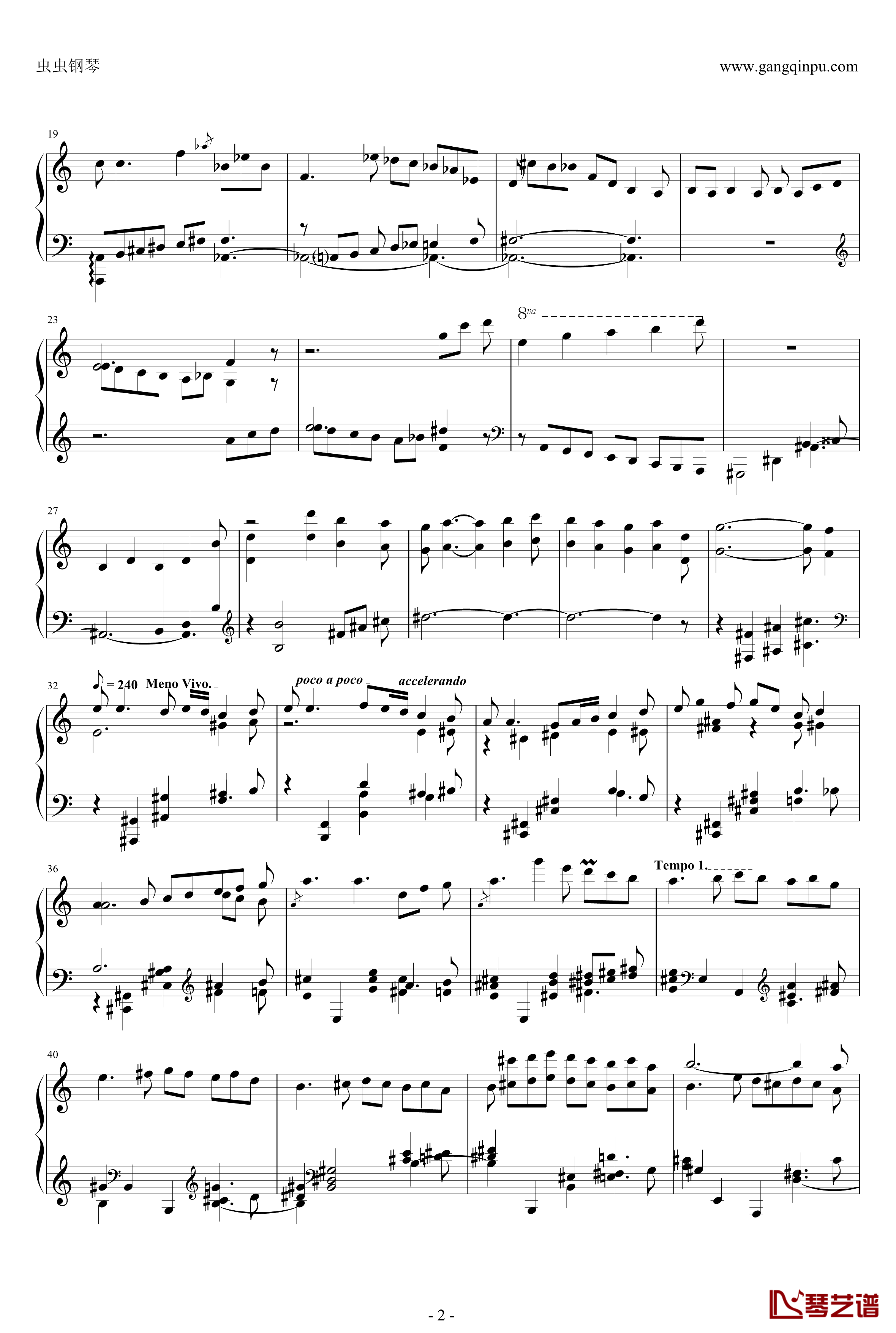 保加利亚节奏舞曲第一首钢琴谱-巴托克2