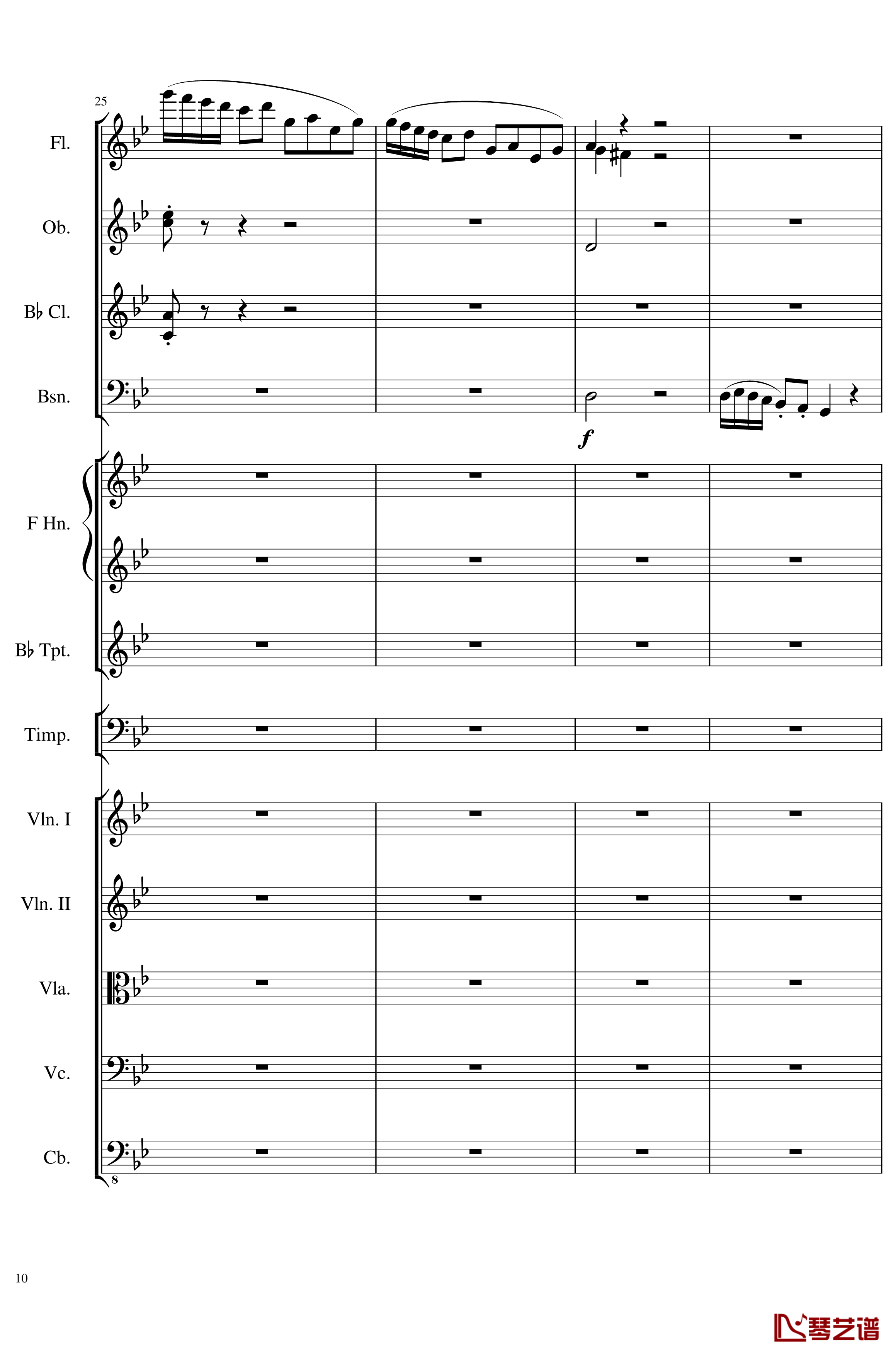 4 Contredanses for Chamber Orchestra, Op.120 No.2钢琴谱-一个球-钢琴谱10