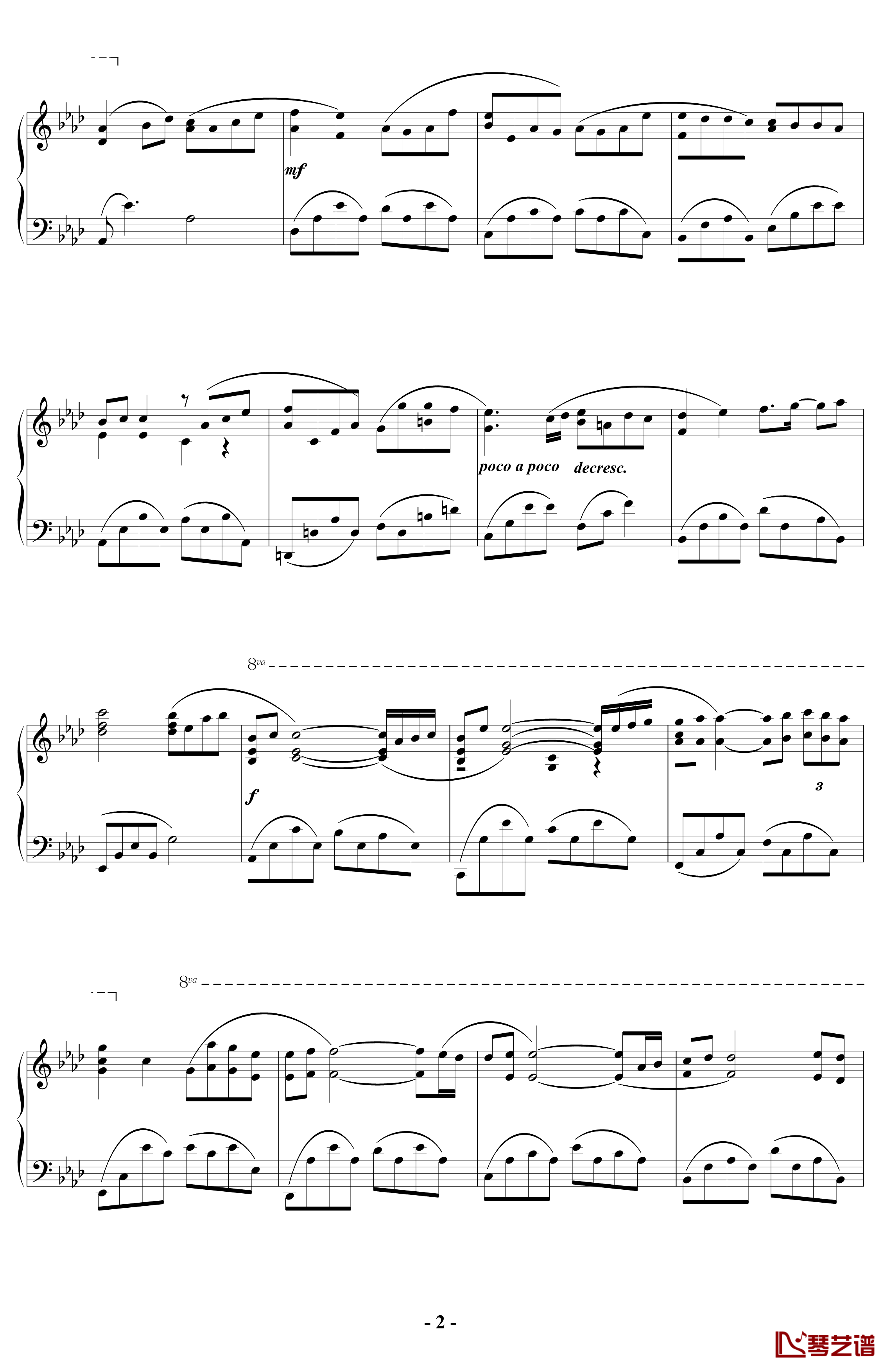 kiss the rain钢琴谱-优化版-Yiruma2
