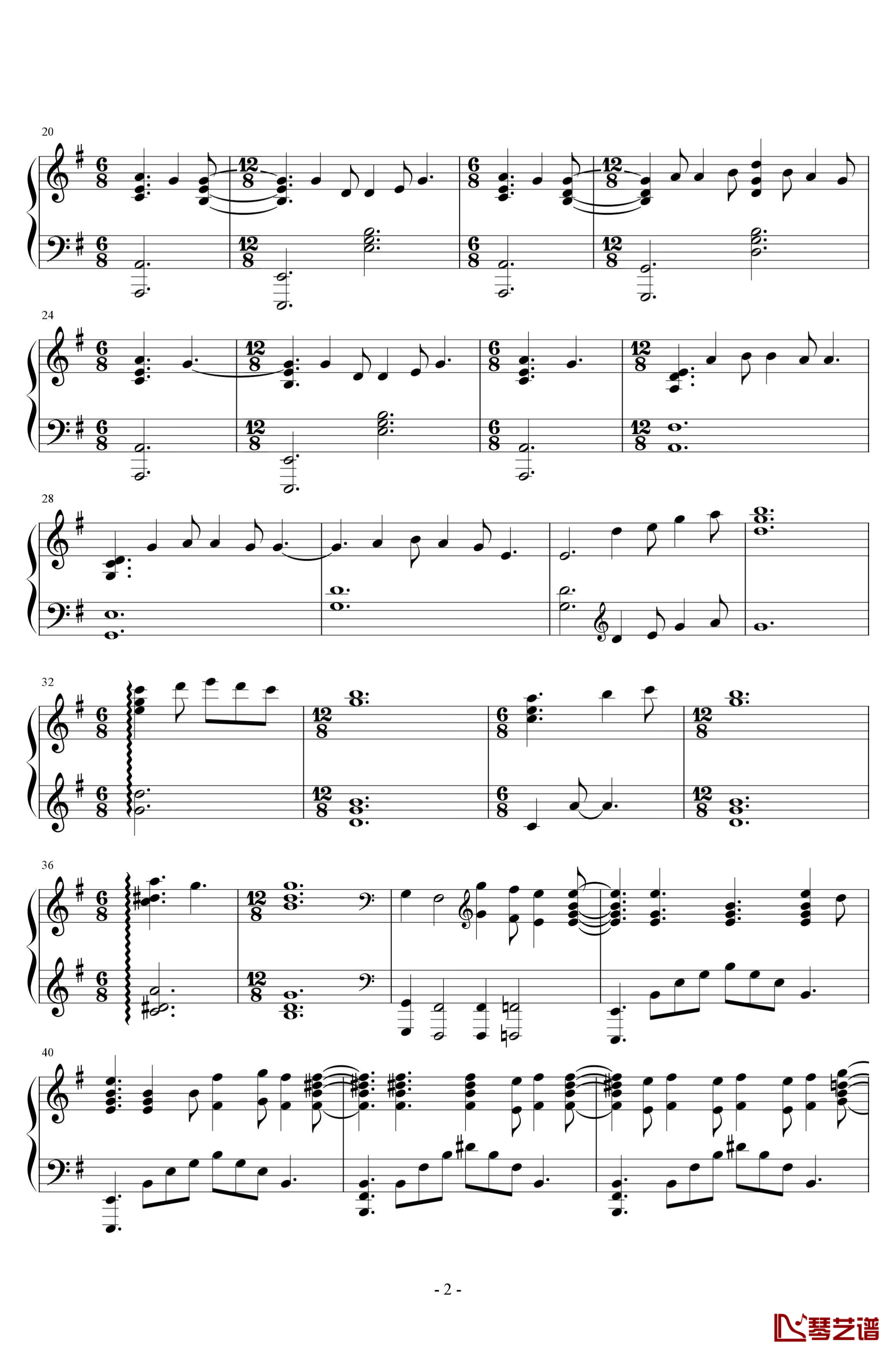 欢乐颂钢琴谱-贝多芬-beethoven2