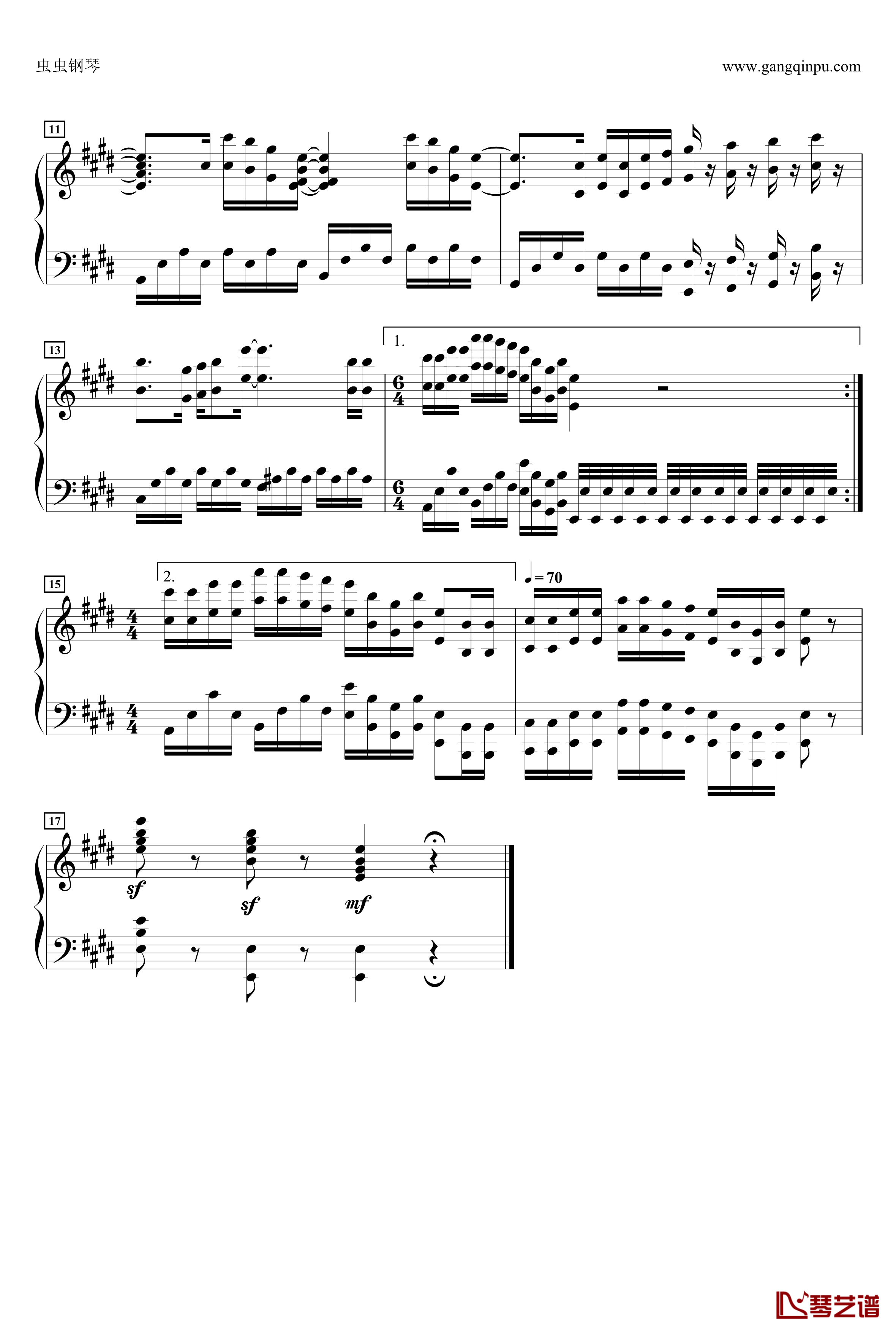 上课小动作钢琴谱-迷惑スペクタクル2
