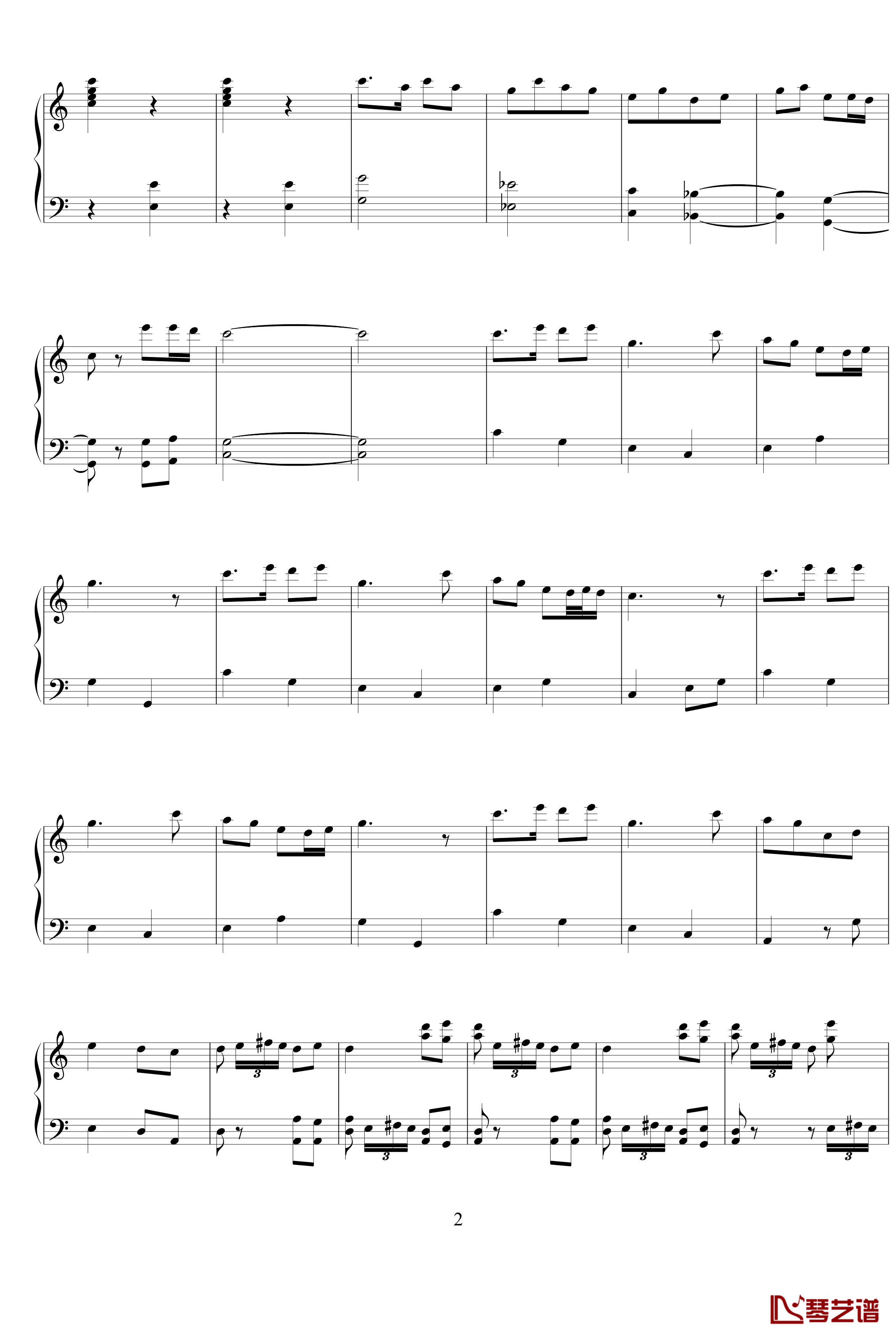 春节序曲钢琴谱-中国名曲2