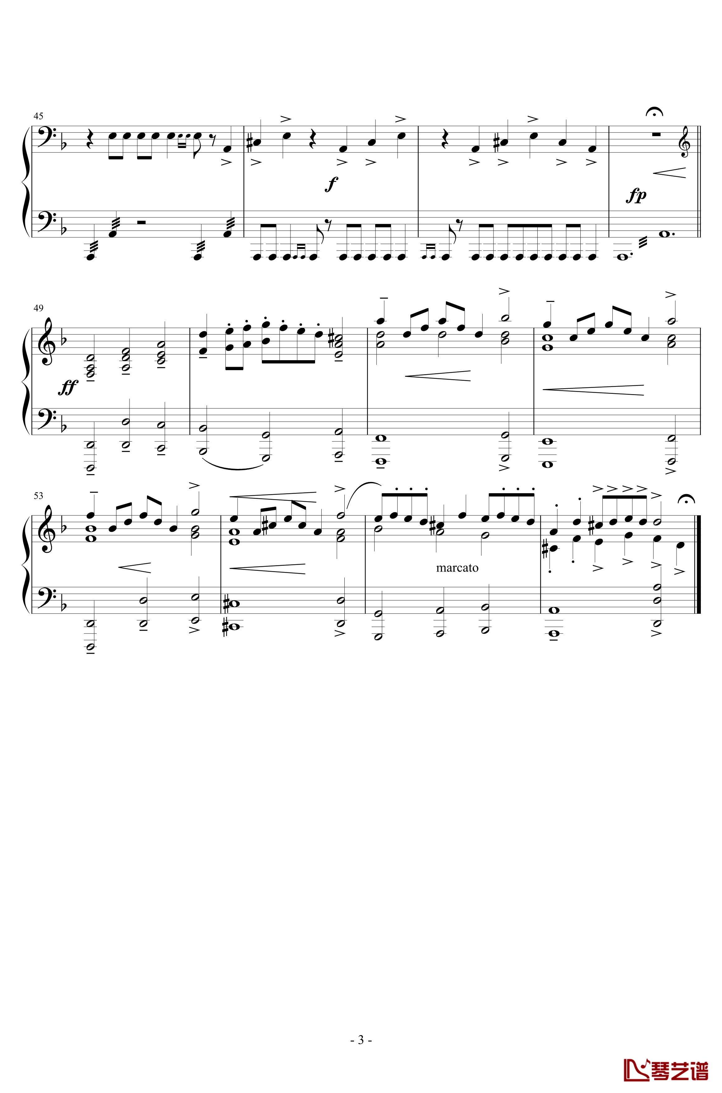 青少年管弦乐队指南钢琴谱-Op.34  主题部分-布里顿3