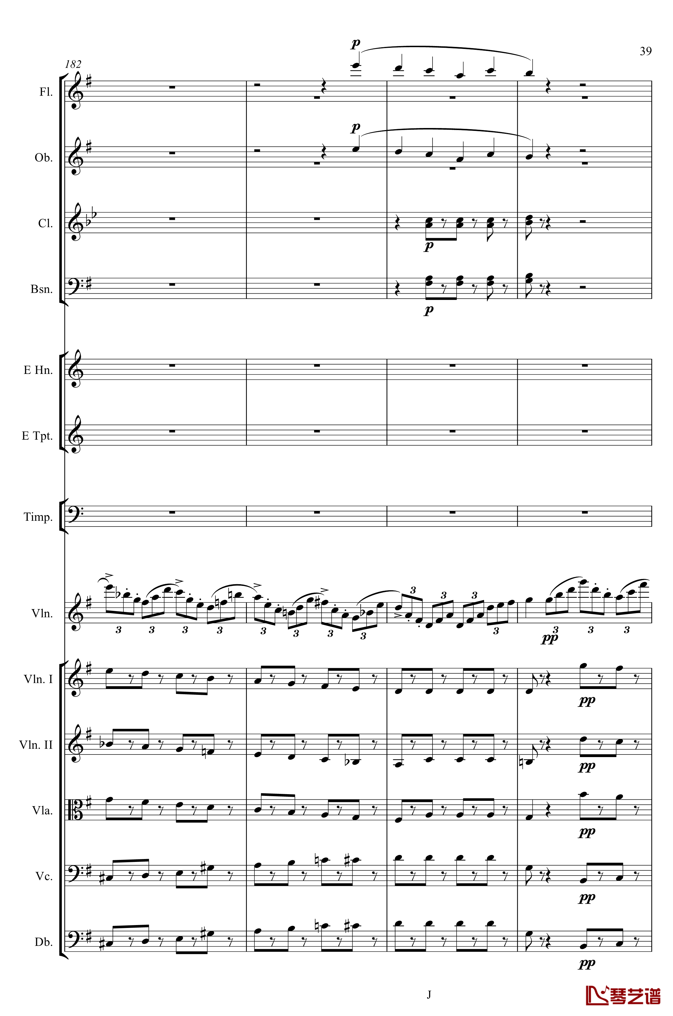 e小调小提琴协奏曲Op.64钢琴谱-第一乐章-门德尔松39