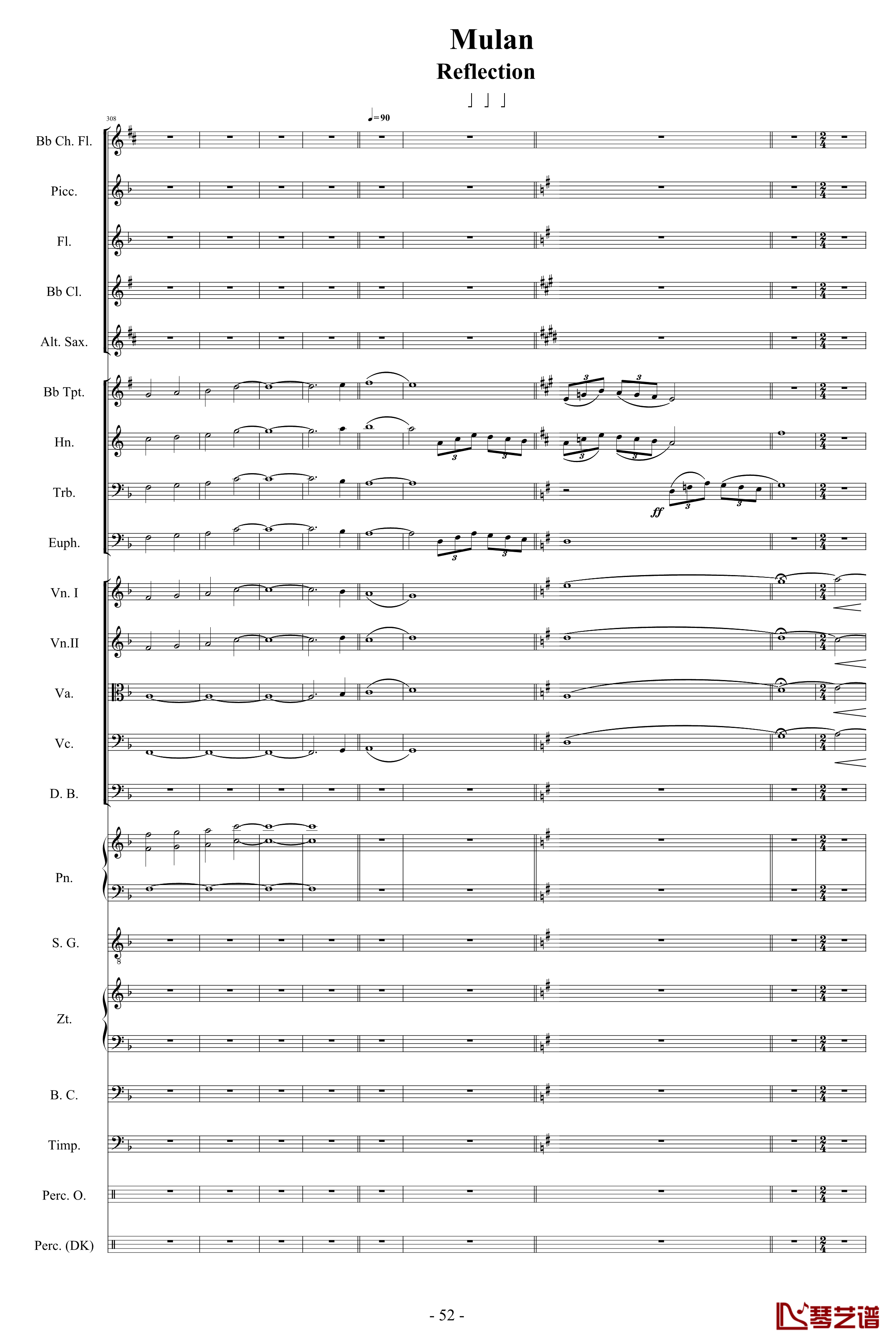 迪士尼組曲-小交響樂版钢琴谱-Disney Medley-迪士尼52