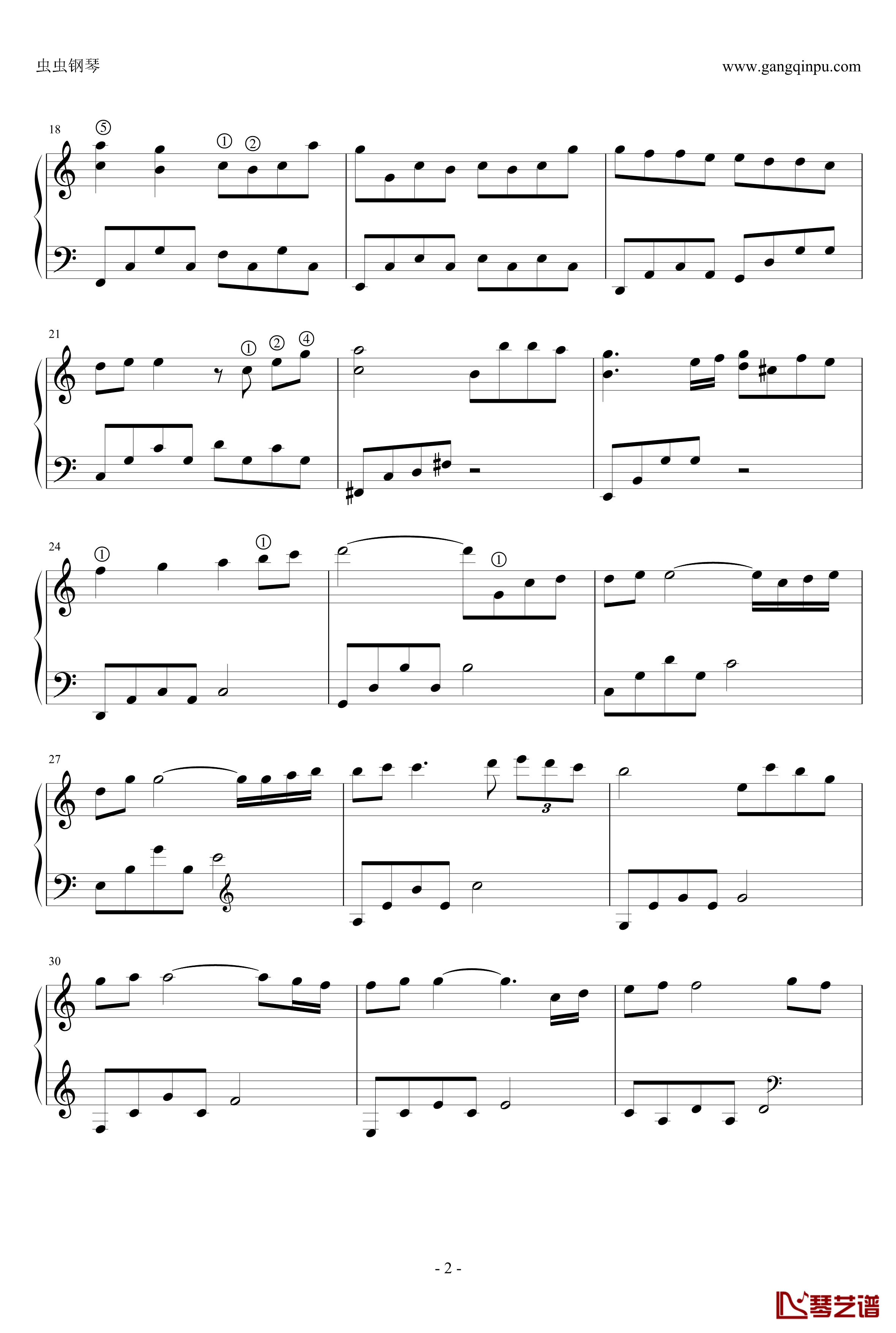 雨的印记钢琴谱 简易版-Yiruma2