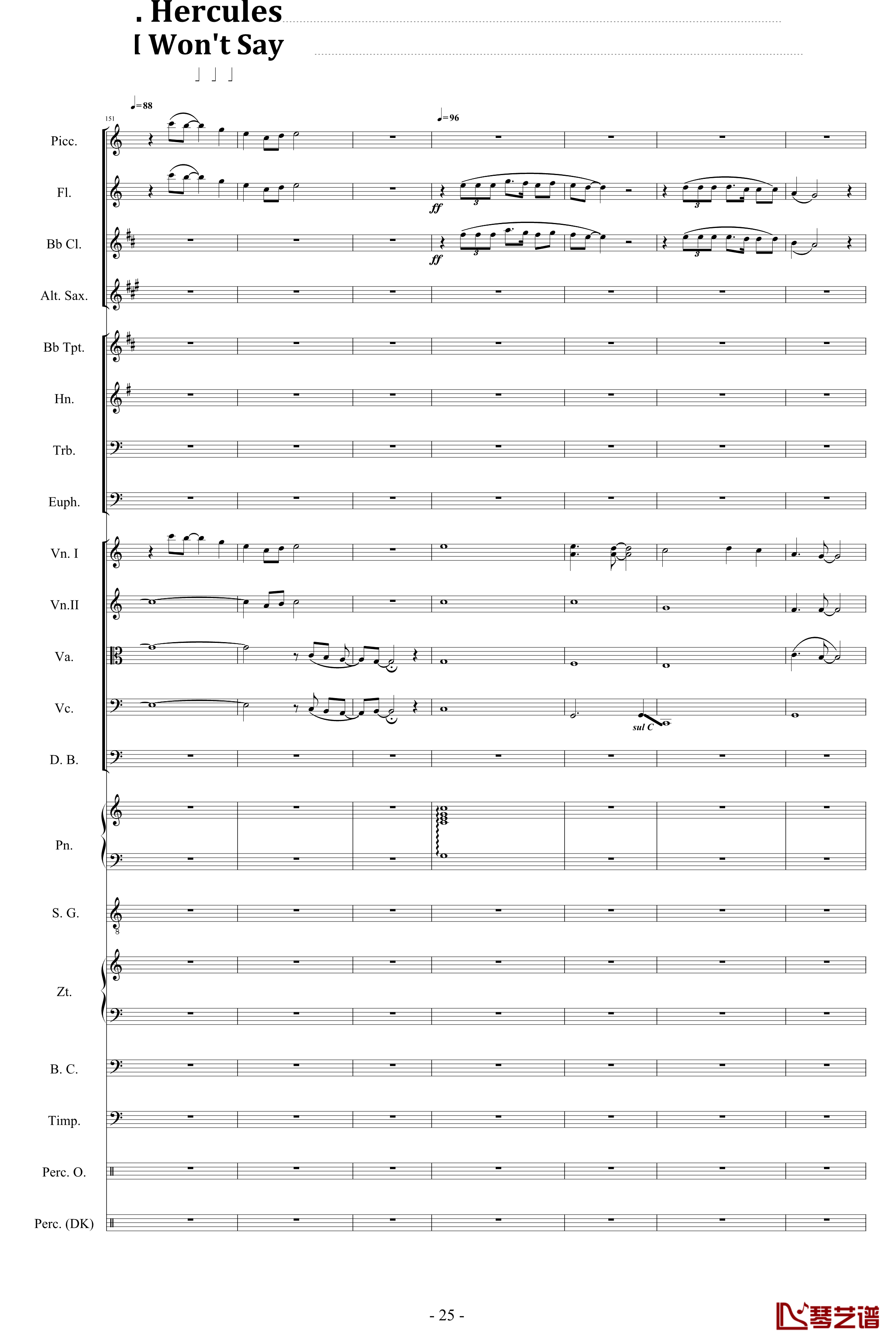 迪士尼組曲-小交響樂版钢琴谱-Disney Medley-迪士尼25
