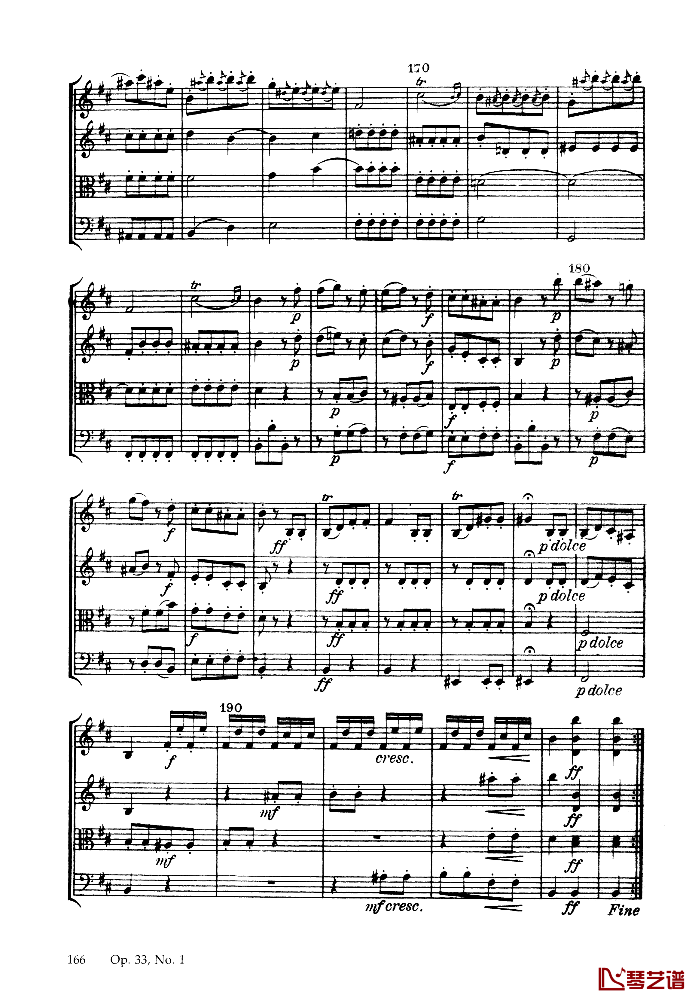 b小调弦乐四重奏 Op.33  No.1钢琴谱-海顿20