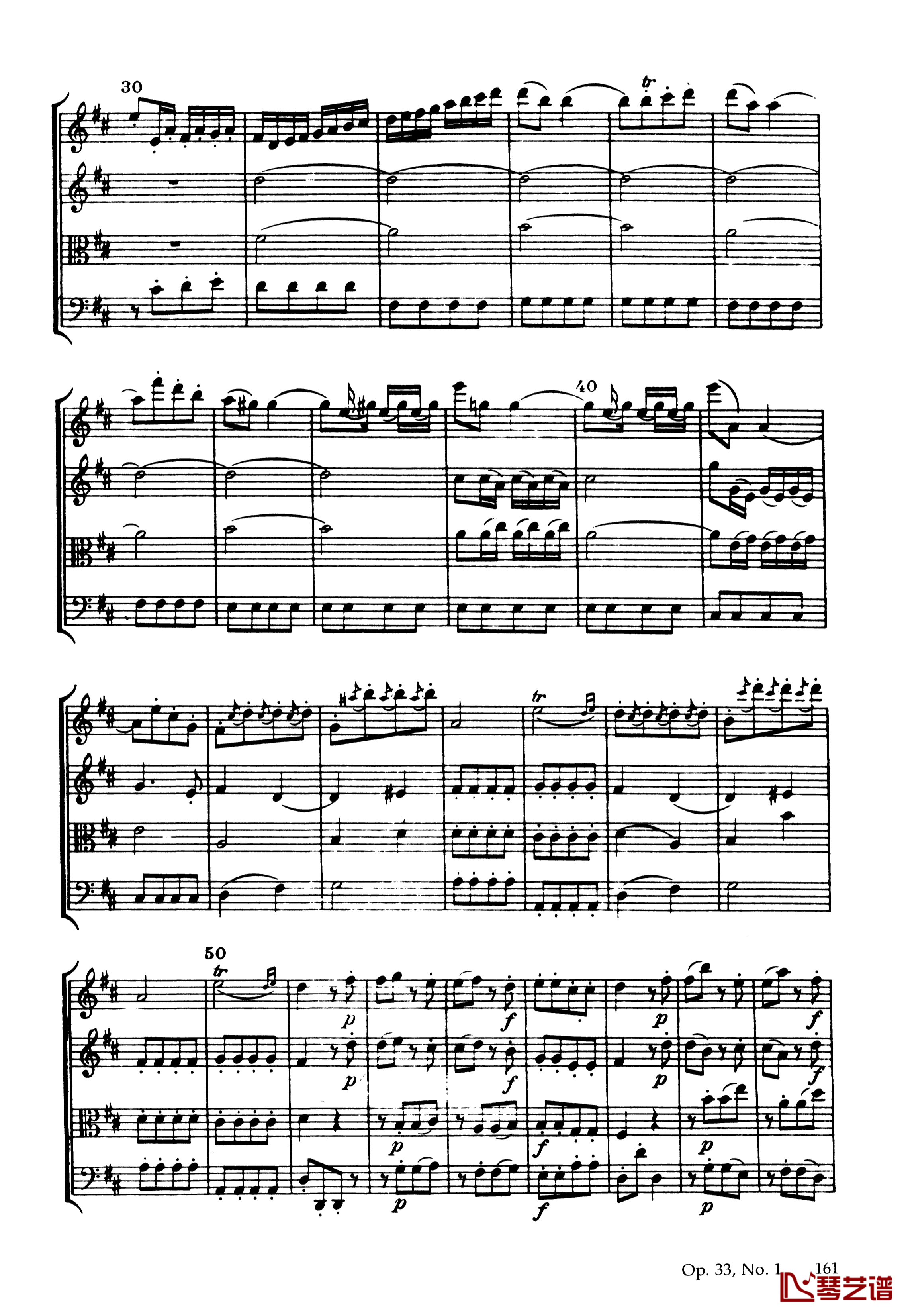 b小调弦乐四重奏 Op.33  No.1钢琴谱-海顿15