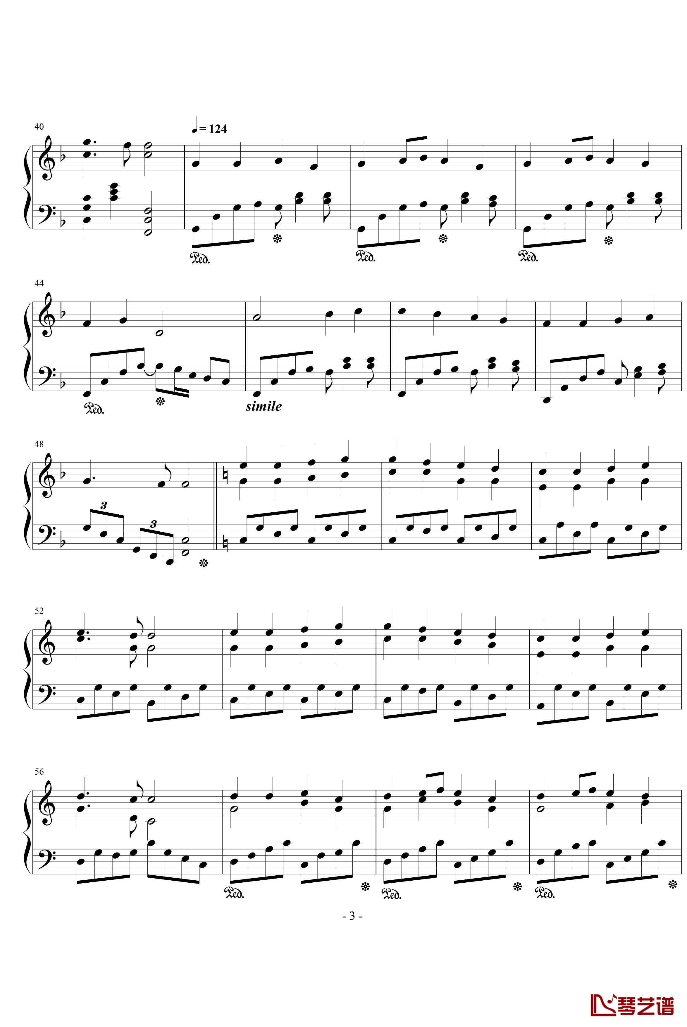 欢乐颂钢琴谱-改-贝多芬-beethoven3